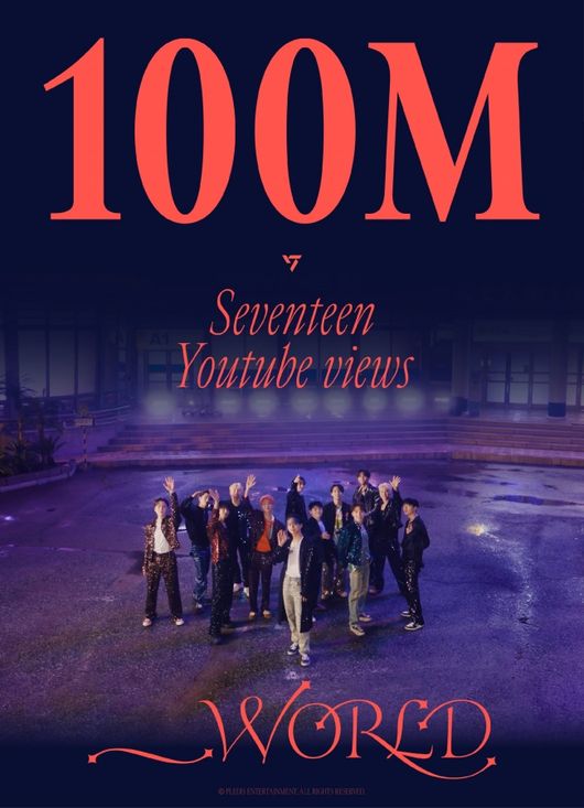 Seventeen's '_WORLD' MV surpasses 100 million views, ninth milestone