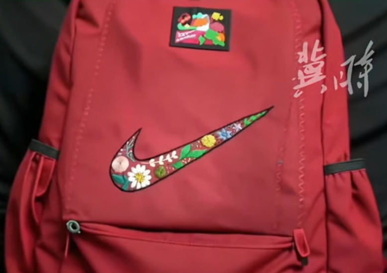 cheap nike backpacks from china Mother's Hand-Embroidered Nike Bag Goes Viral, Nike Promises Gift