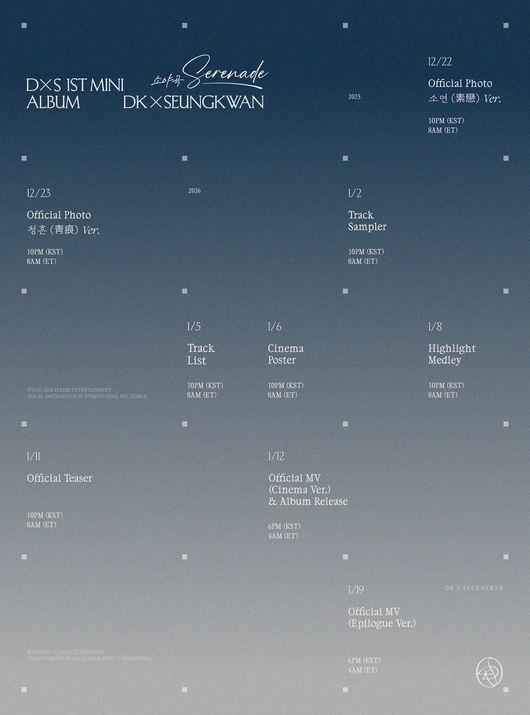 Dokwon X Seungkwan Launch 'Serenade' Album Countdown