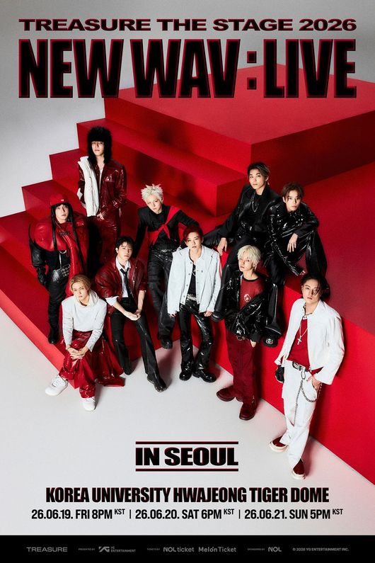 TREASURE Unveils 'NEW WAV: LIVE' Concert Poster