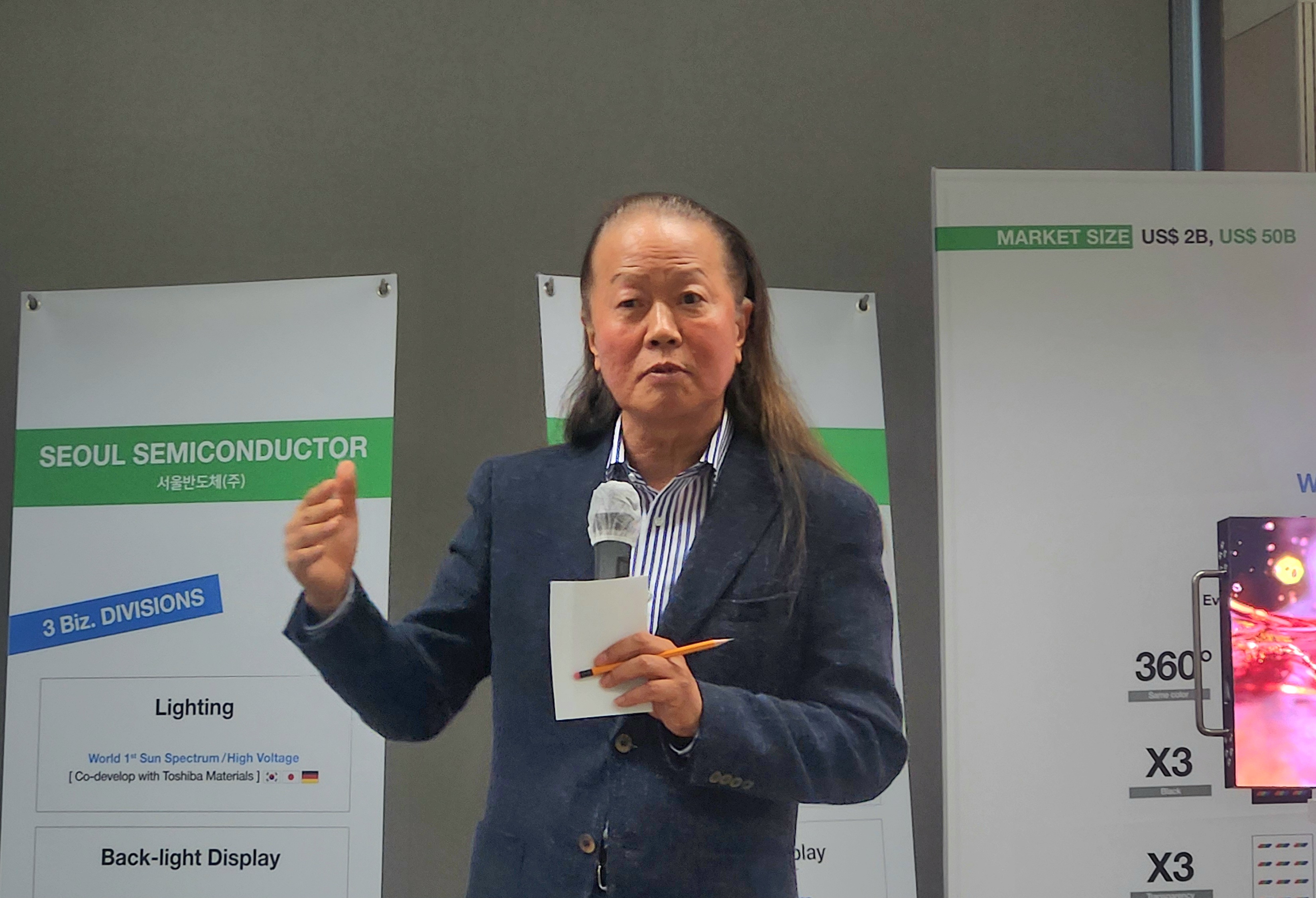 이정훈 서울반도체 대표 “어떤 기업도 우리 특허 없인 마이크로LED 못 만들어”… 주주들은 “주가 부양 방안 무엇이냐” 질타 - 조선비즈