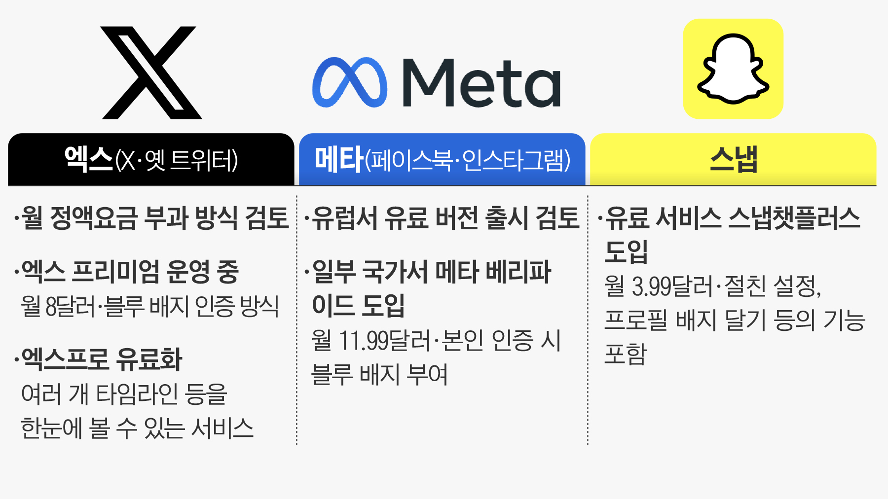 SNS도 돈 내고 쓰는 시대 오나... X·페북·인스타 유료 서비스 확대 - 조선비즈