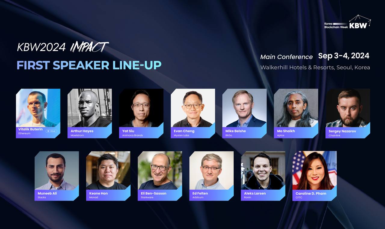 팩트블록, KBW2024 1차 연사진 공개… 이더리움 창업자 참여 - 조선비즈