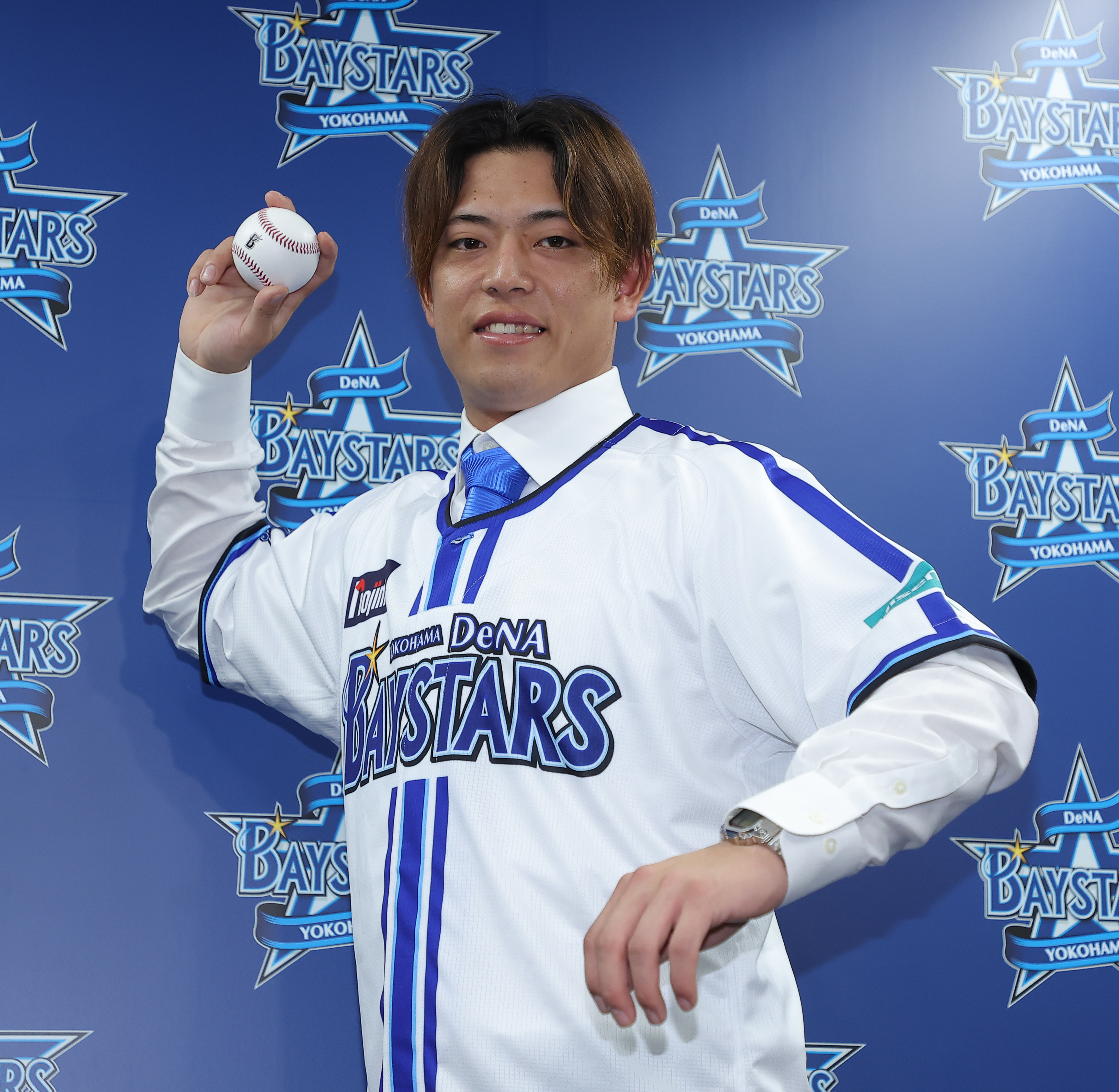 DeNA育成契約の九鬼隆平が入団会見「元気が持ち味。早く支配下に