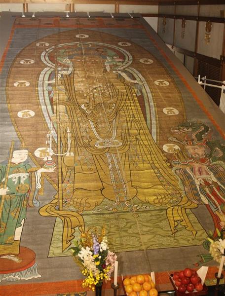 日本最大級の掛け軸「十一面観音菩薩御影大画軸」6年ぶりに一般公開