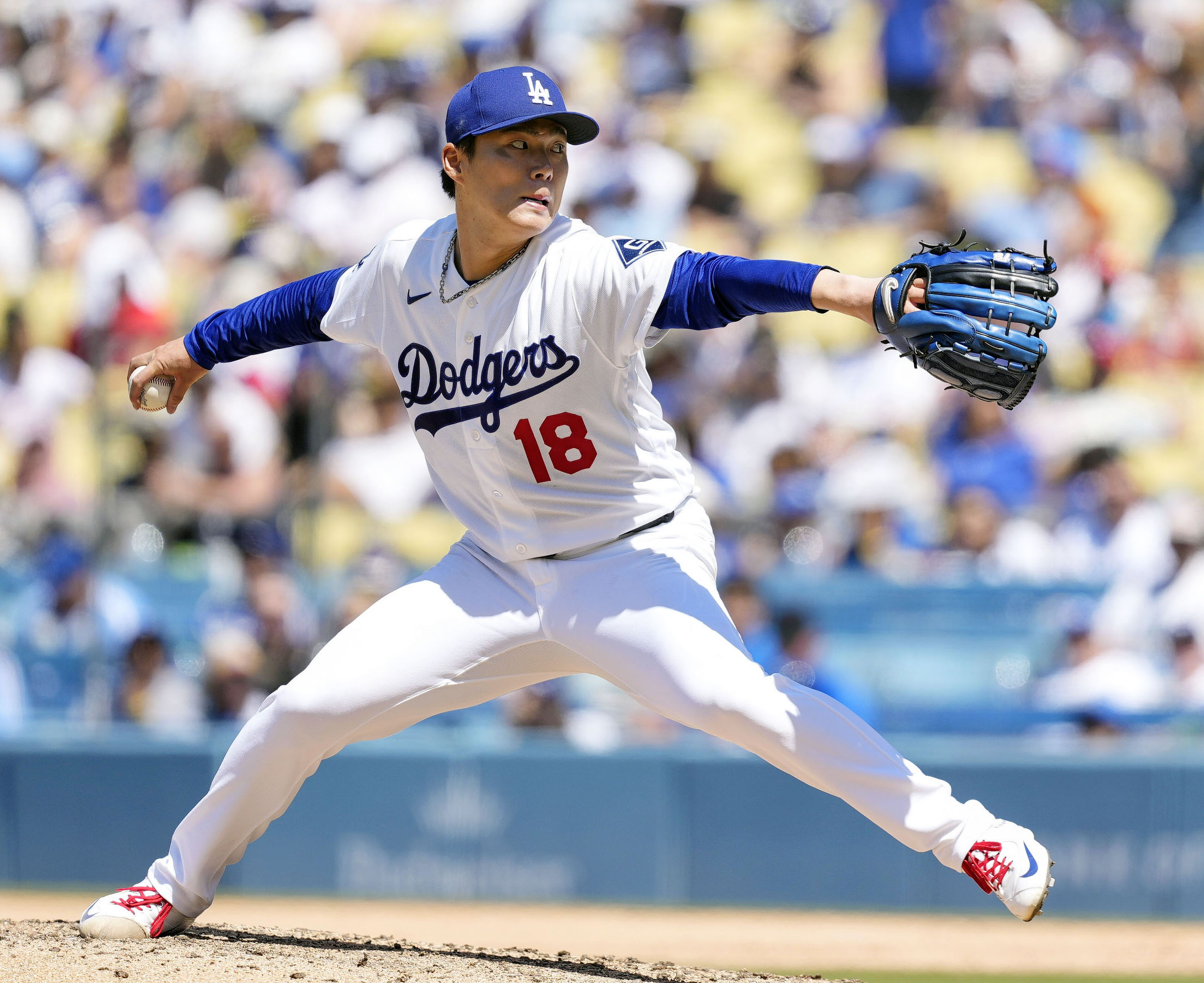 ドジャース山本由伸が10奪三振で5勝目、大谷翔平2安打 レッドソックス