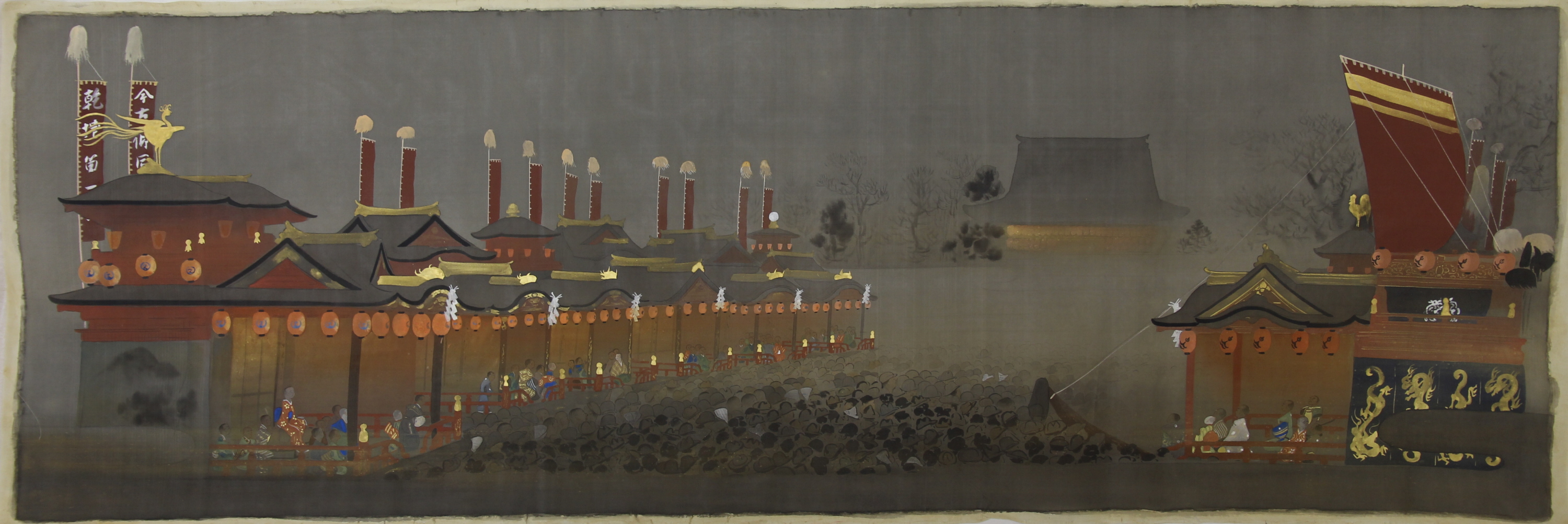 長浜曳山祭の大正期の絵図発見、祭礼行事全体は初 長浜城歴史博物館で