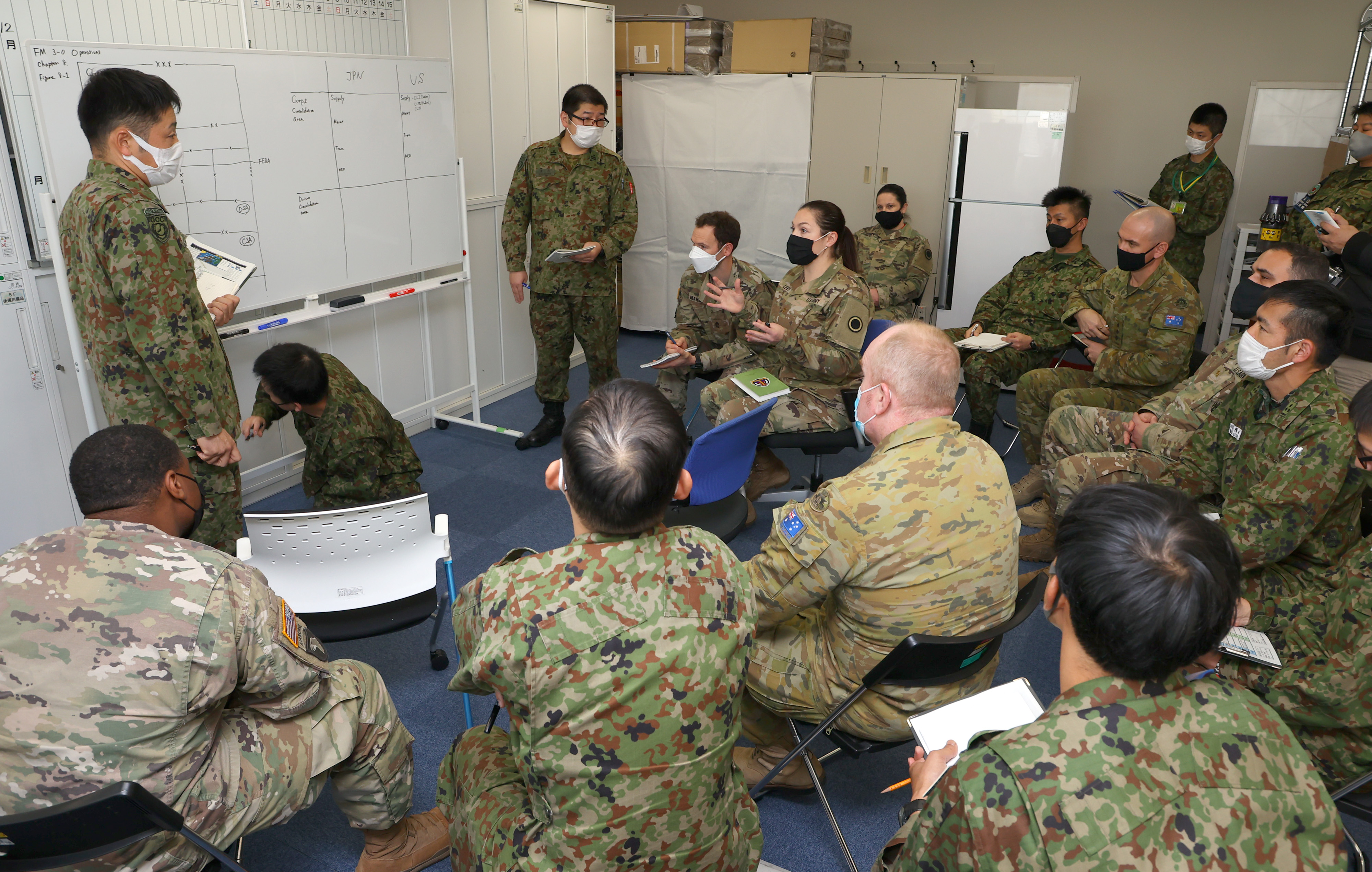 日米合同指揮所訓練ワッペン4枚セット ワッペン(JAPAN TRAINING SQUADRON 2025)Type2（国旗入）