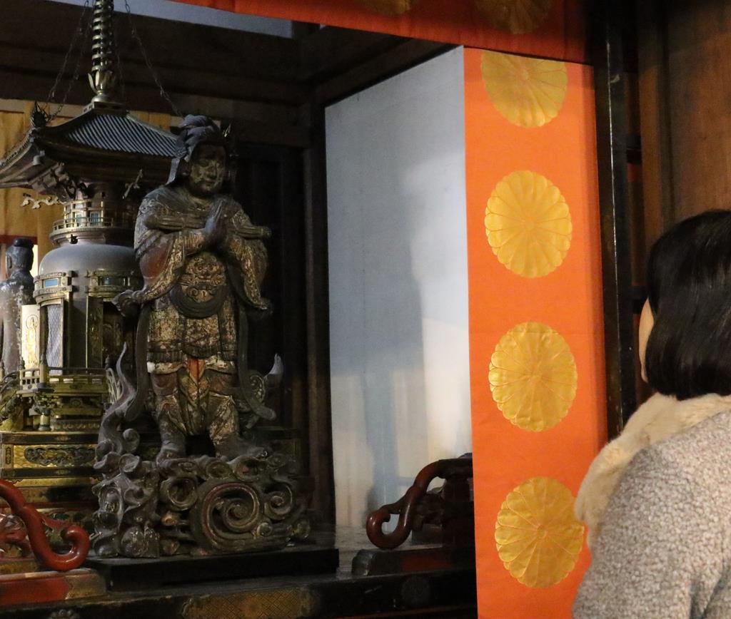 京都・泉涌寺で韋駄天立像と韋駄天図を公開 陛下在位３０年を記念