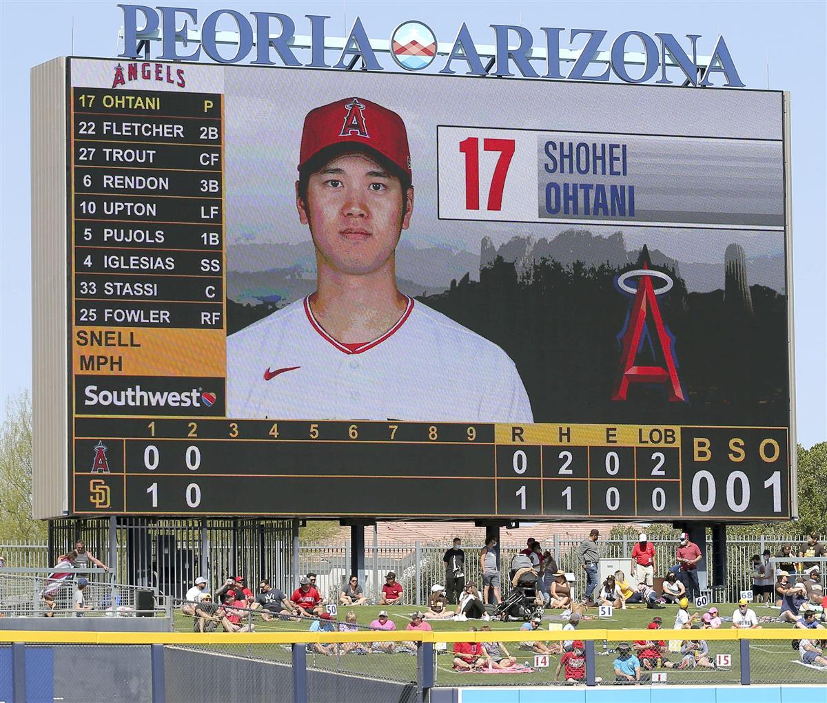 大谷 メジャー自己最速１６４キロ ２の２ 全米が震えた １番 投手 1 2ページ サンスポ