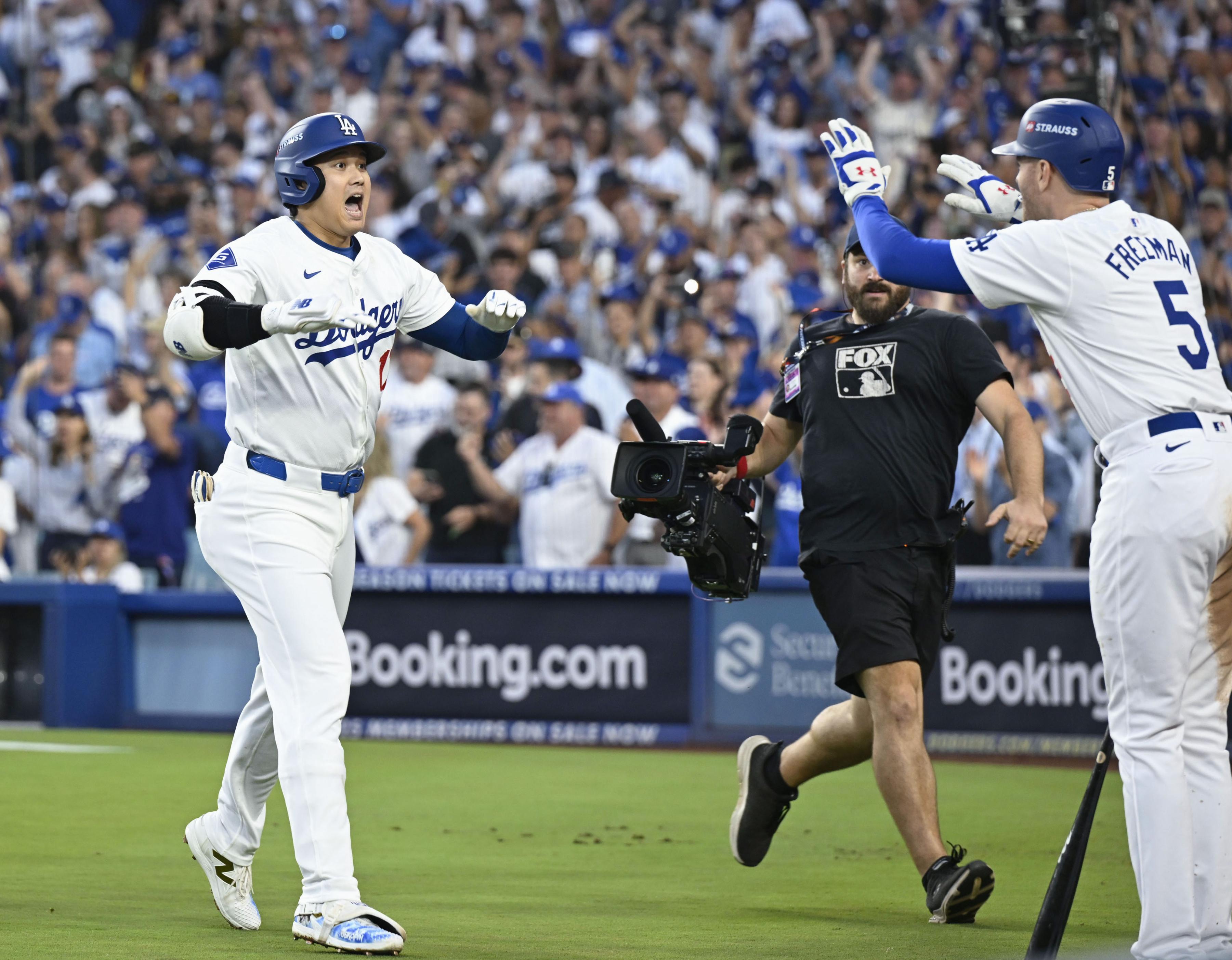 ドジャース戦実使用ボールボガーツ 安打フリーマン牽制