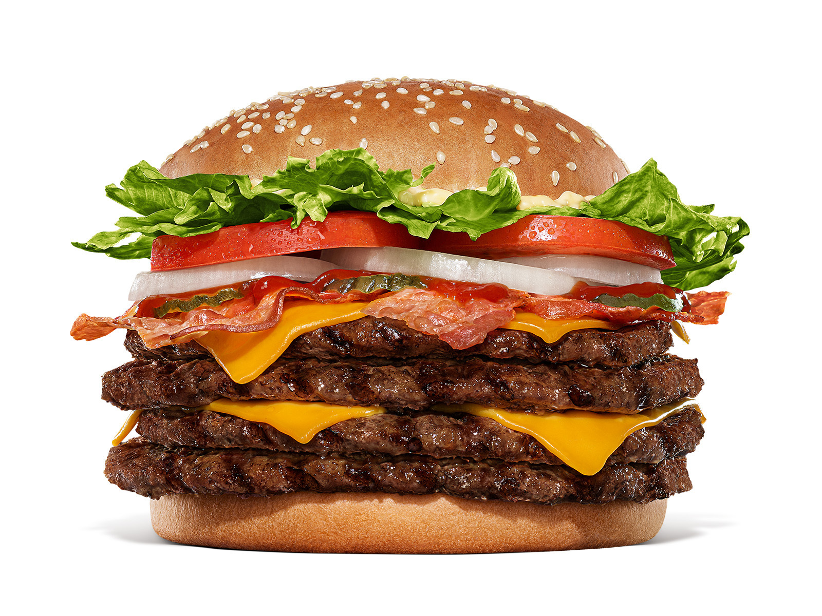 バーガーキング、パティ4枚入り巨大バーガー食べ放題「ワンパウンダー