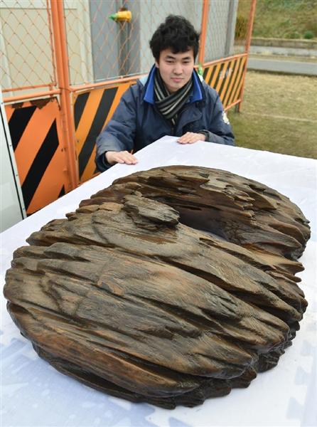 大王（天皇）級の人物埋葬」…堺市の「ニサンザイ古墳」笠形木製品の一