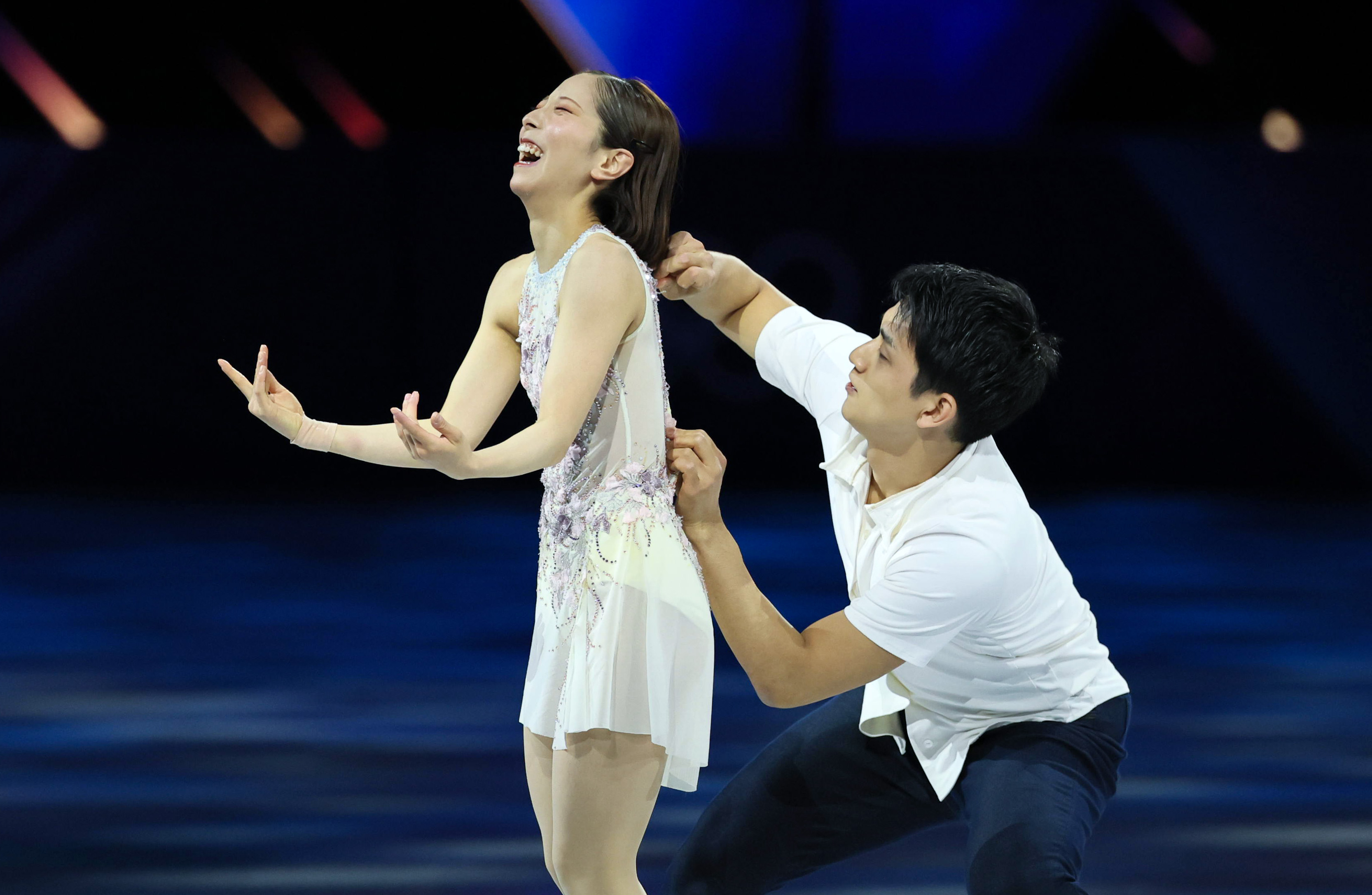 りくりゅう、木原龍一「今日は僕がお兄さんでした」 エキシビション中