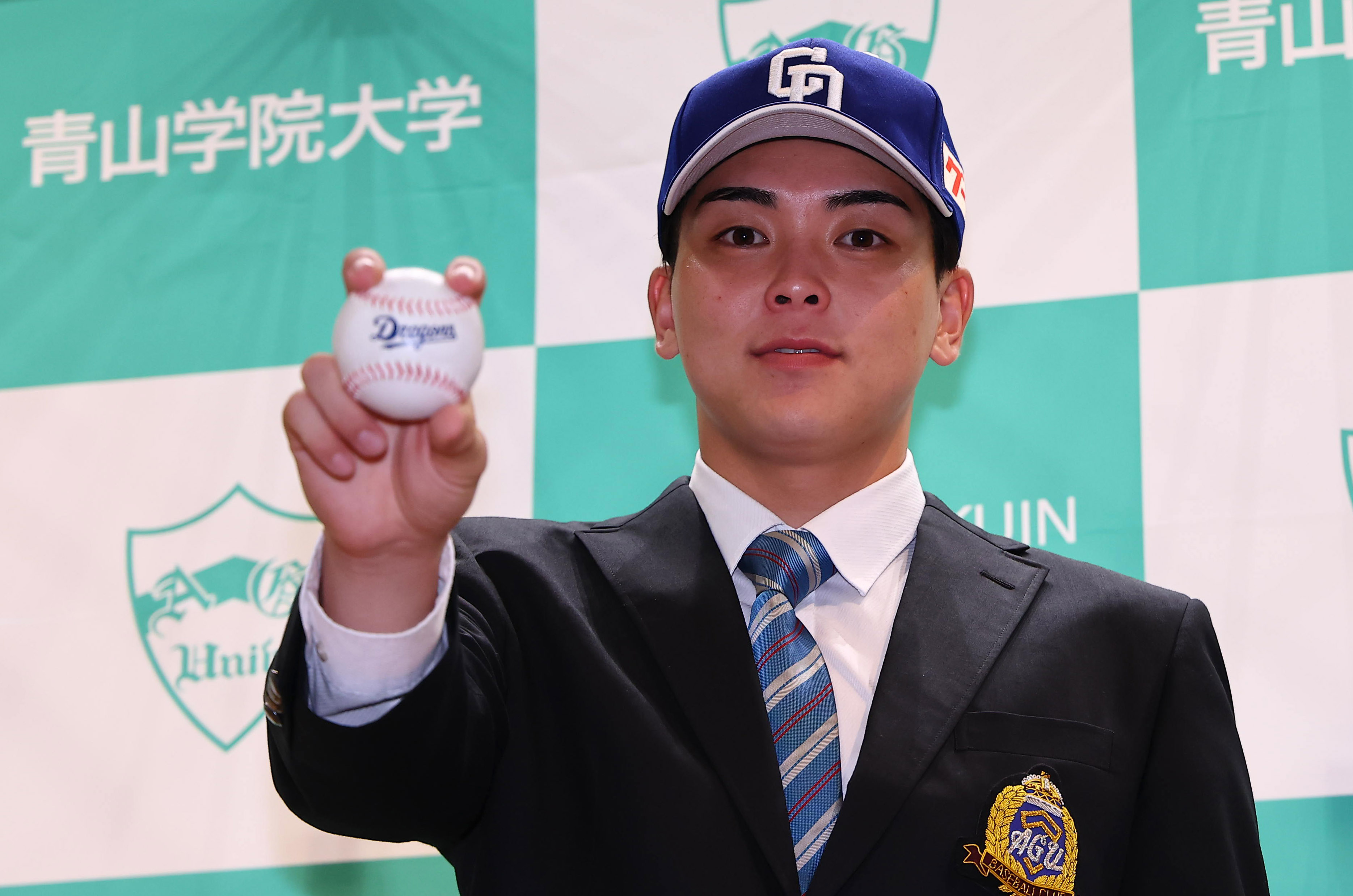 ドラフト】中日から1位指名の青学大・中西聖輝 「早くチームの戦力に
