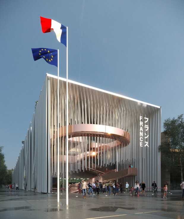 大阪関西万博・フランスパビリオン限定風呂敷フランス製ATELIER