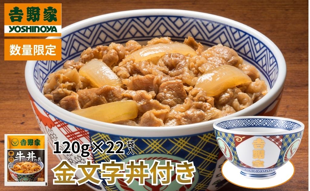 吉野家オリジナルどんぶりプレゼント！早い者勝ちの牛丼の具22袋セット