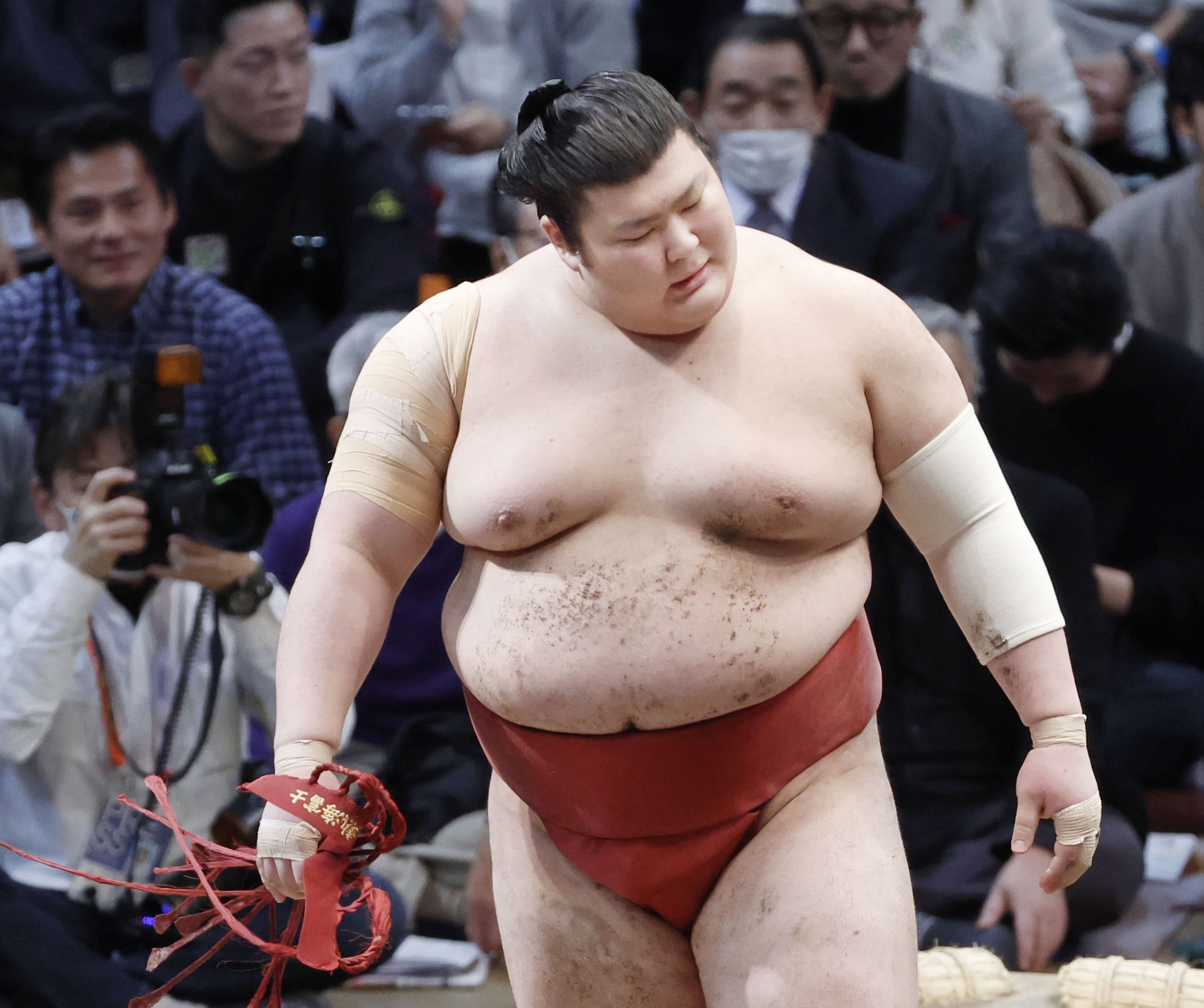 相撲 二所ノ関部屋 大の里 トートバッグ 浴衣 反物 稀勢の