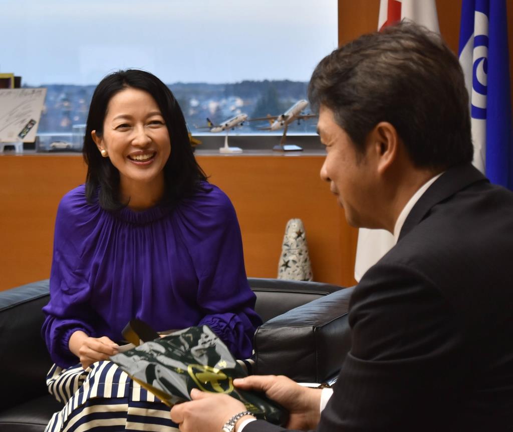 女優の羽田美智子さんが茨城知事表敬 産経ニュース