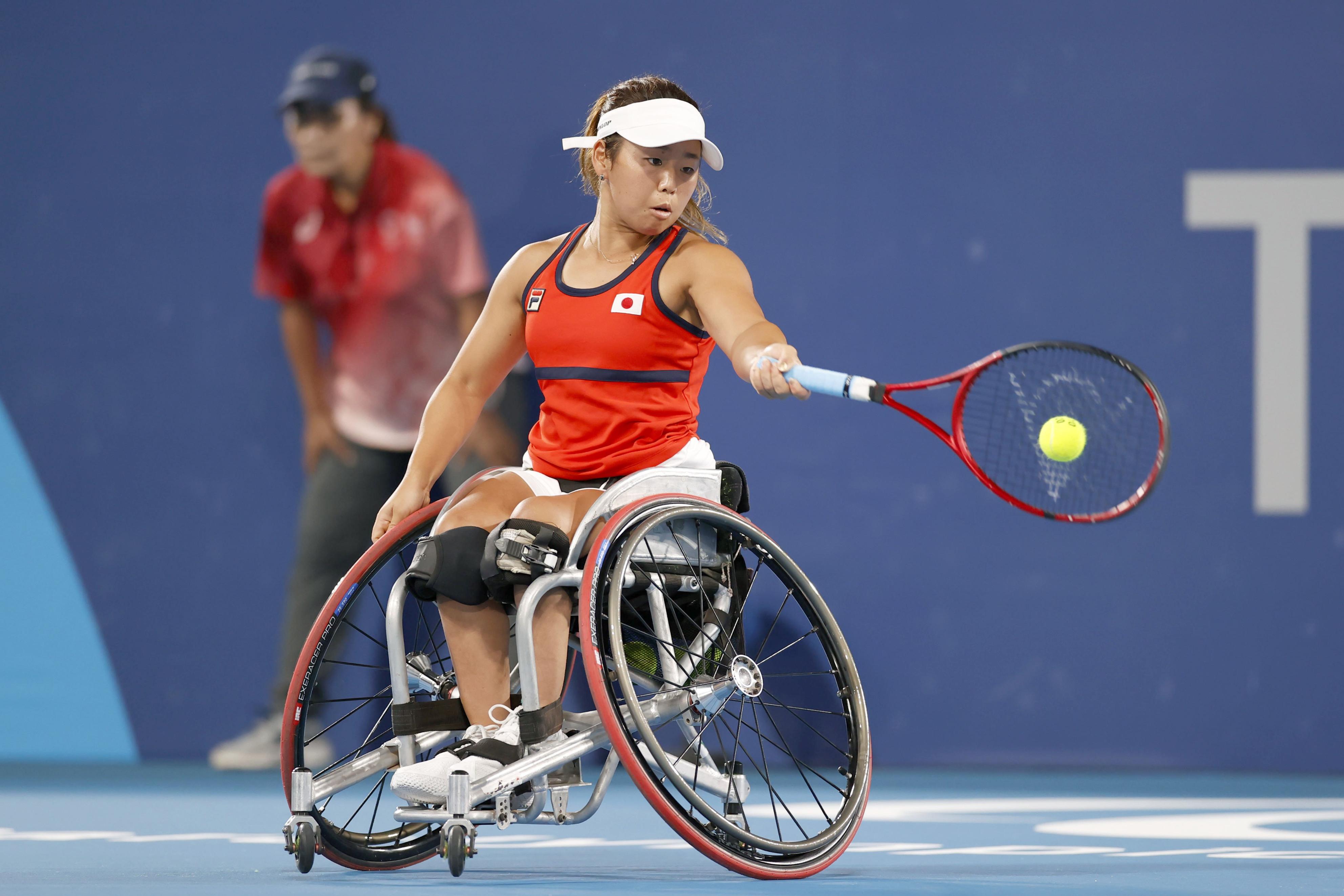 フォト特集】車いすテニス上地が「銀」以上 日本女子初の決勝進出