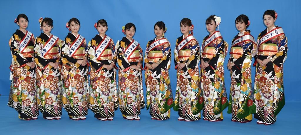 水戸の梅大使 １０人 華やかに着物お披露目 産経ニュース