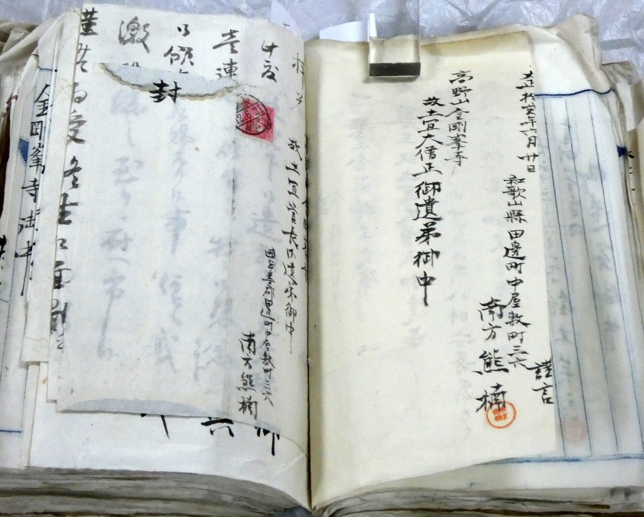 高野山・金剛峯寺、南方熊楠や富岡鉄斎の礼状など発見 古文書語る信仰
