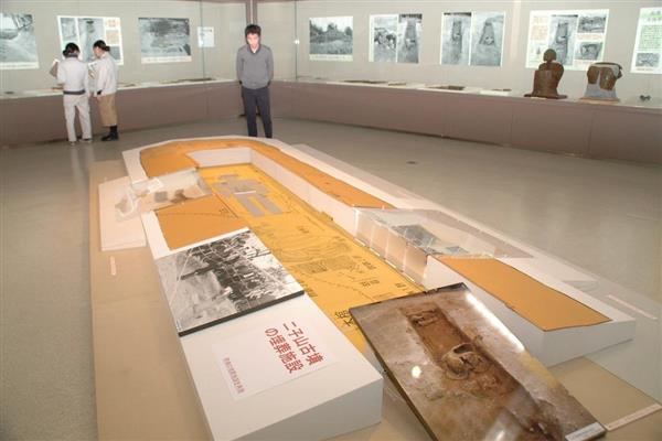 司馬遼太郎の直筆原稿も 二子山古墳の発掘から50年 宇治市歴史資料館