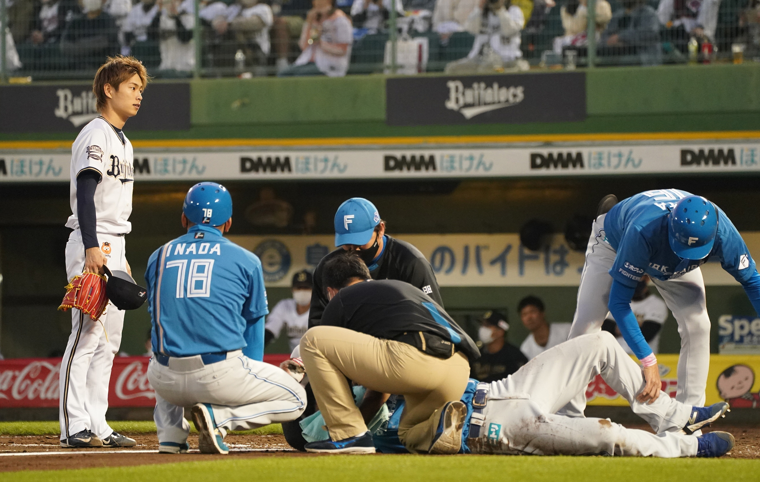 オリックス 山岡泰輔が危険球により退場 投球が日本ハム 野村の頭部へ サンスポ