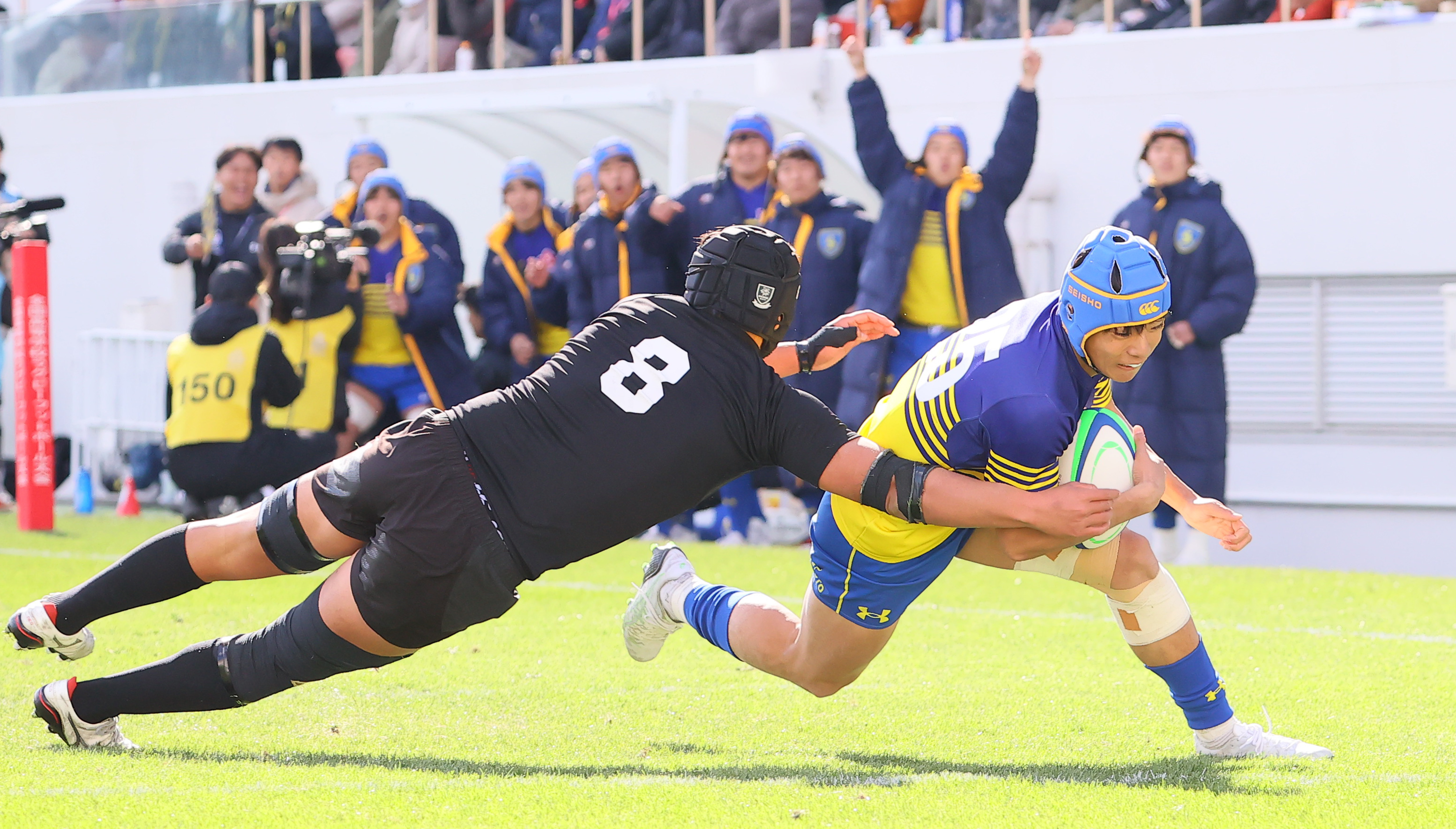 京都成章、成長株が流れ呼ぶ先制トライ 交代直後「いつでも準備」 全国