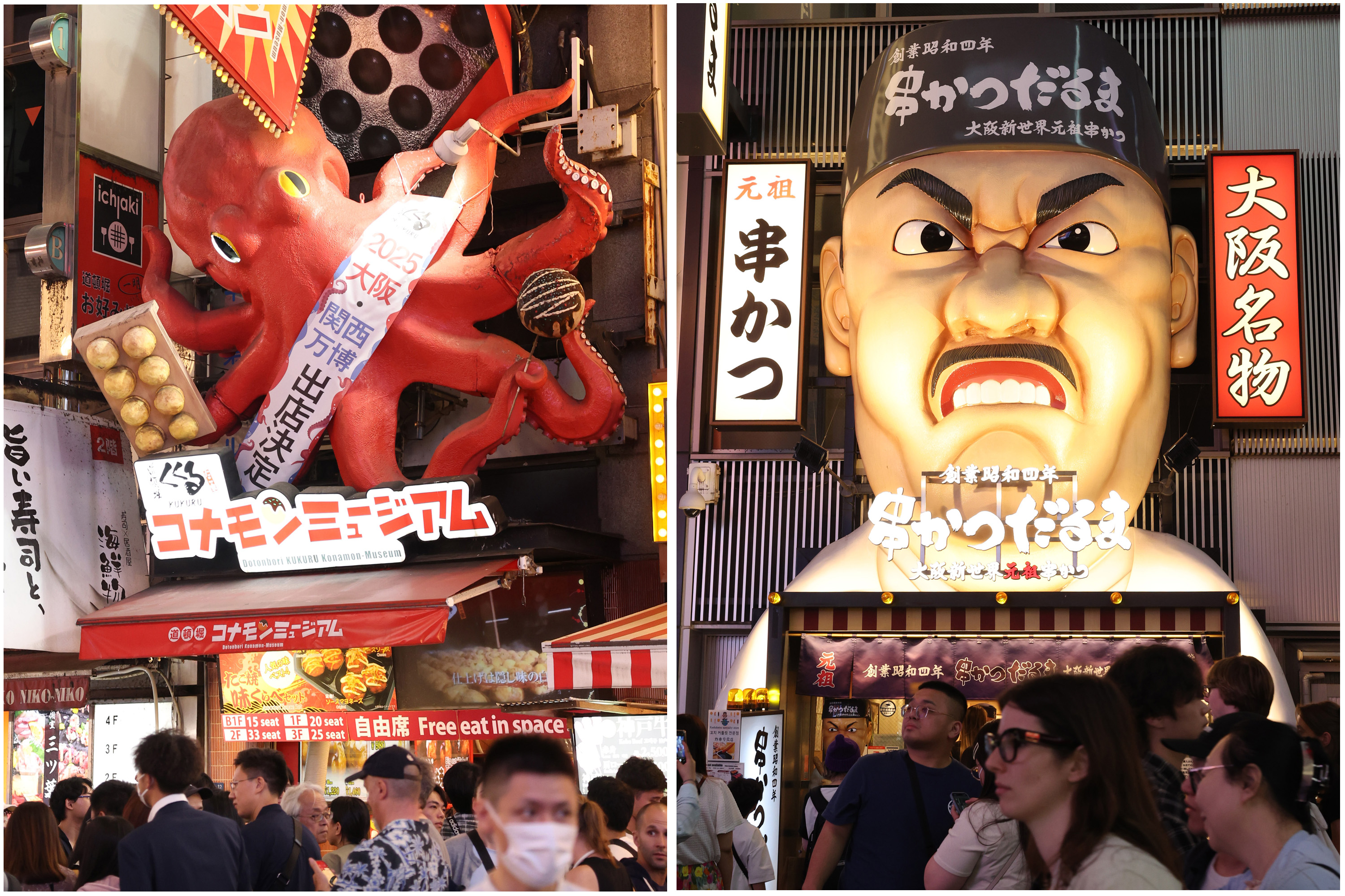 立体看板ひしめく大阪・ミナミ インバウンドもてなす商店主らの思いが