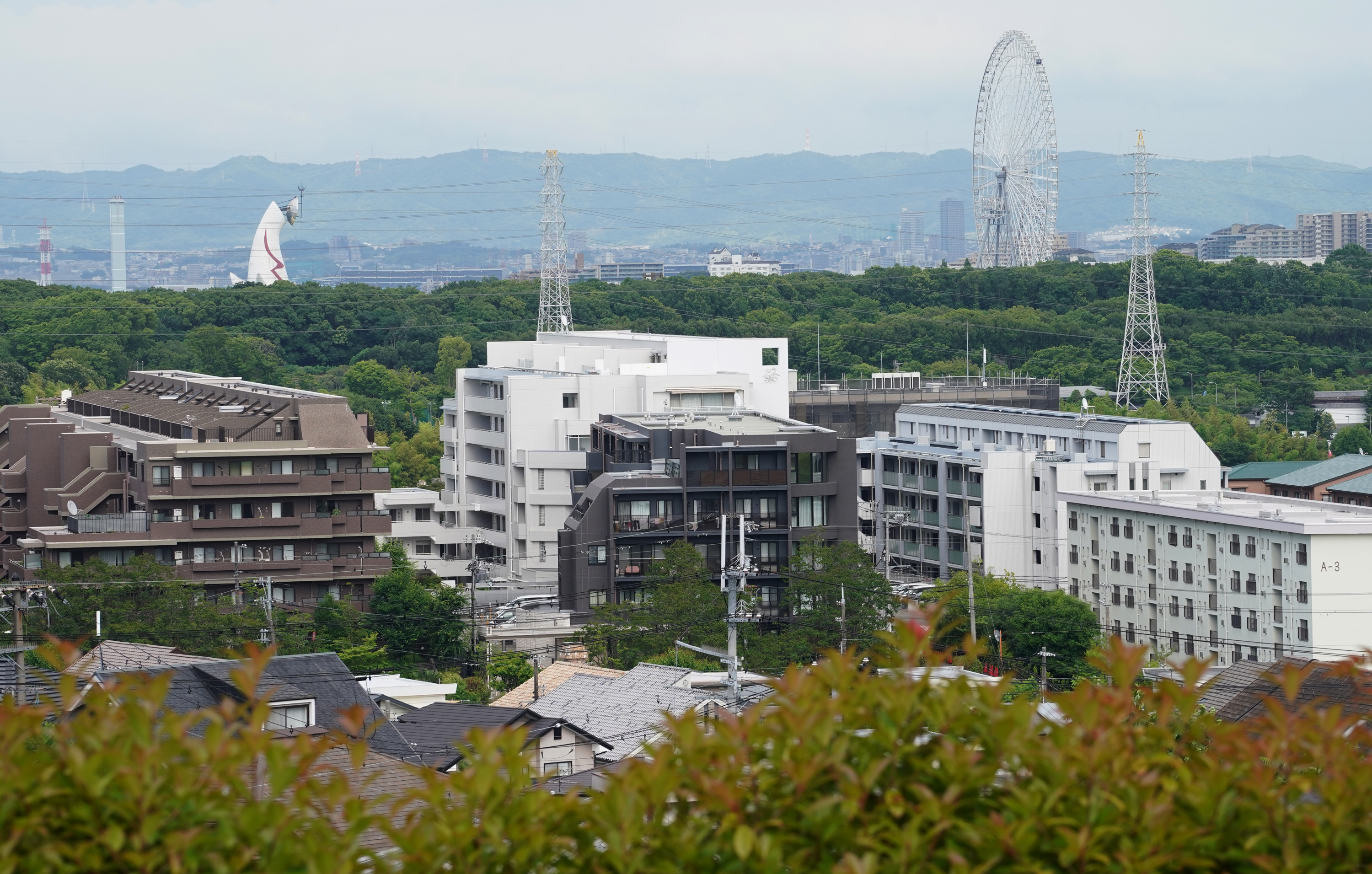 １９８１年撮影 豊中市千里ニュータウン航空写真 1981年撮影 豊中市千里ニュータウン航空写真 1981年撮影