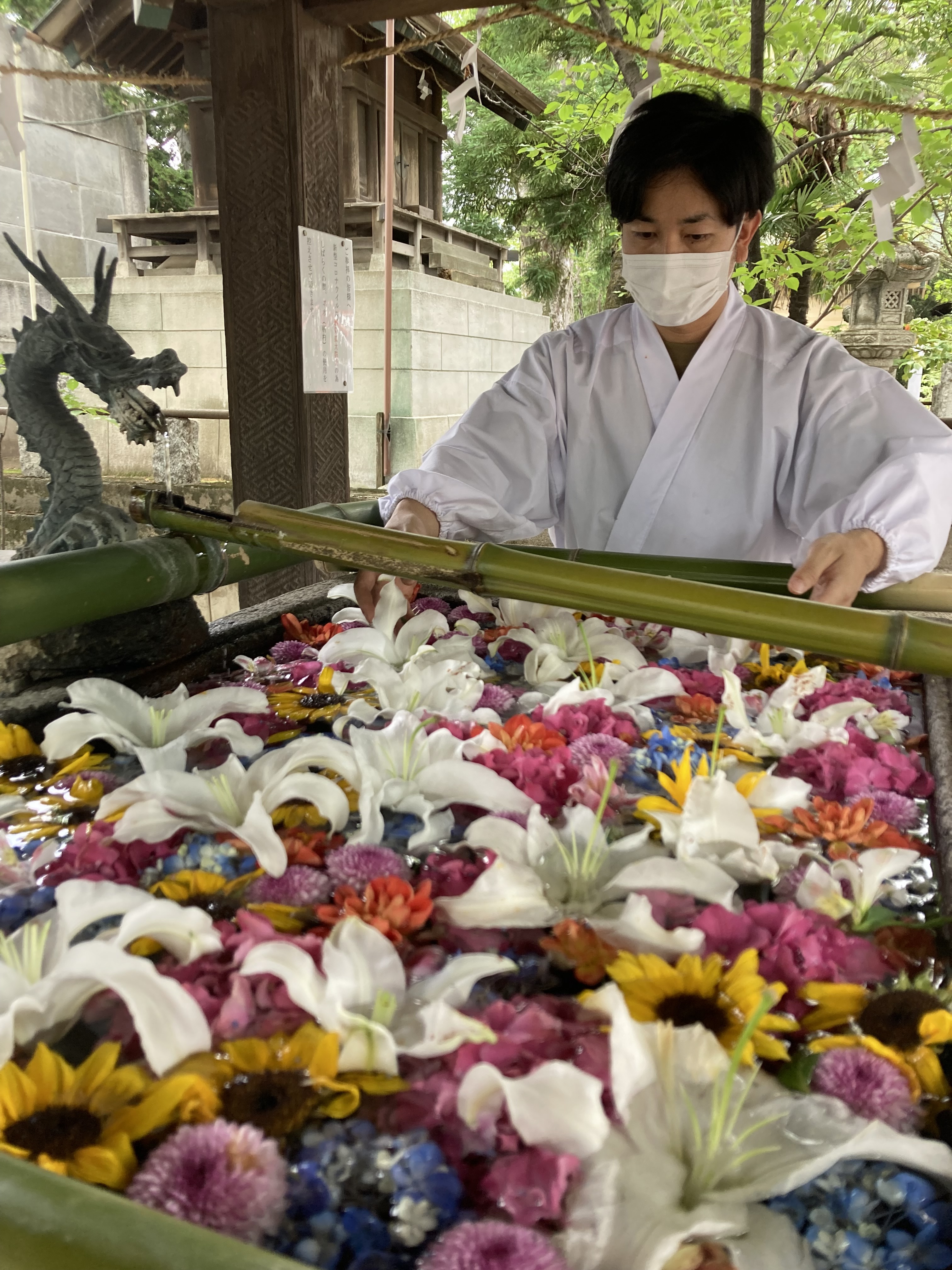 花手水 が人気 前橋の上野総社神社 群馬 産経ニュース