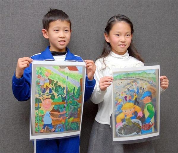 子供の絵 ふるさとの田んぼと水」生き生きと描く 子ども絵画展、兵庫・南あわじ