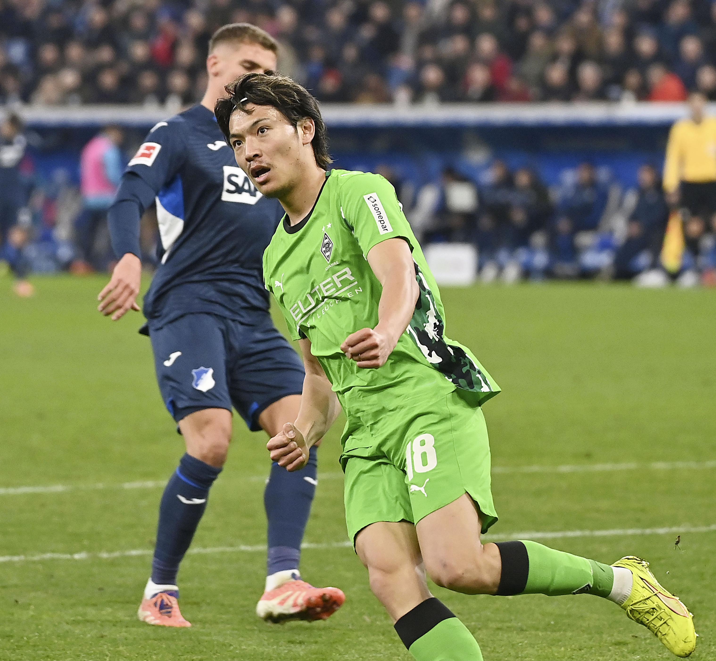 ボルシアMG・町野修斗、一矢報いる1点 好機確実に生かし大敗の中で意地