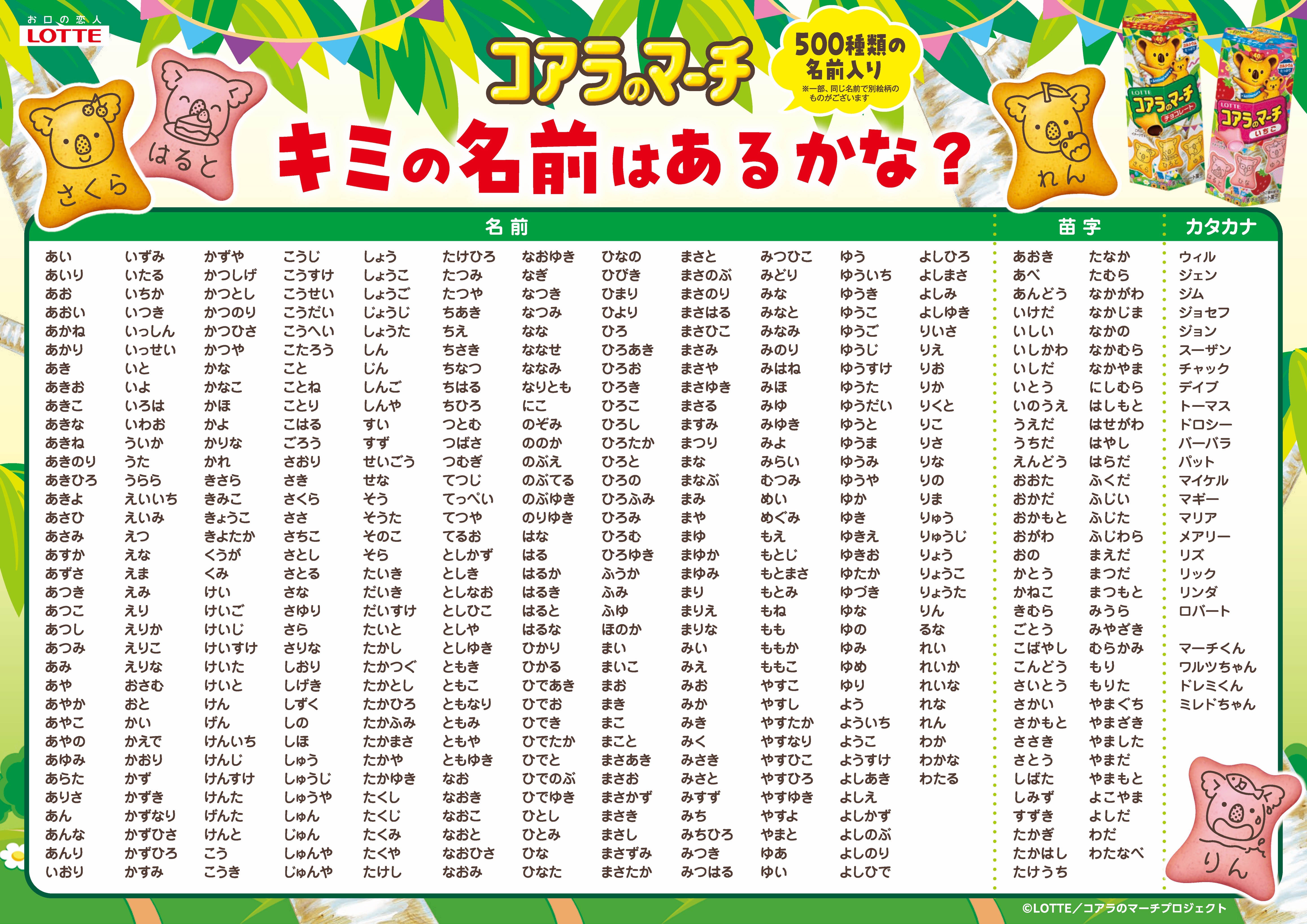 コアラのマーチ」500種類の名前入りビスケットで登場 - イザ！