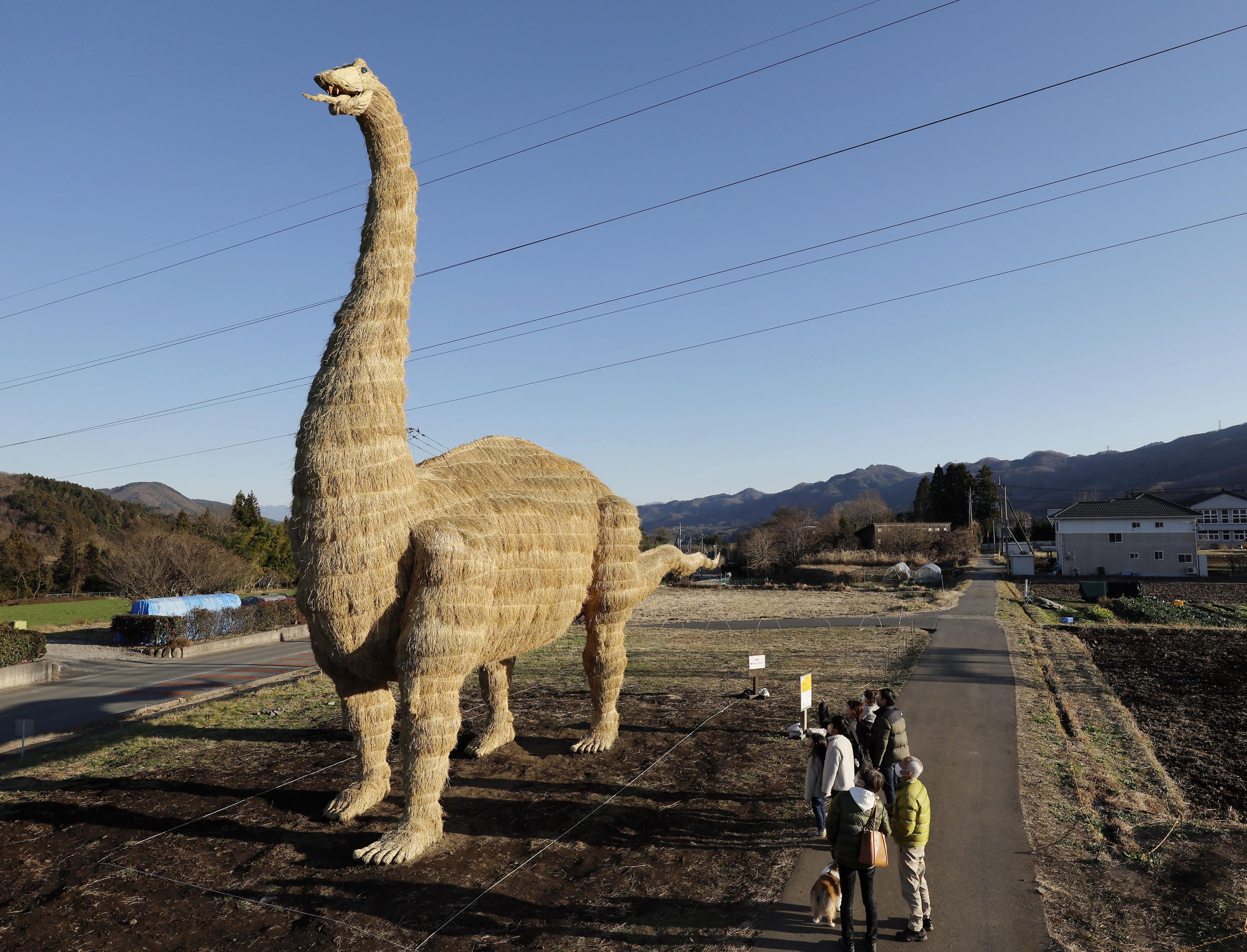 恐竜モニュメント！FRP目が光る、大きめ 赤・羽毛黄色 恐竜モニュメント！FRP目が光る、大きめ 赤・羽毛黄色