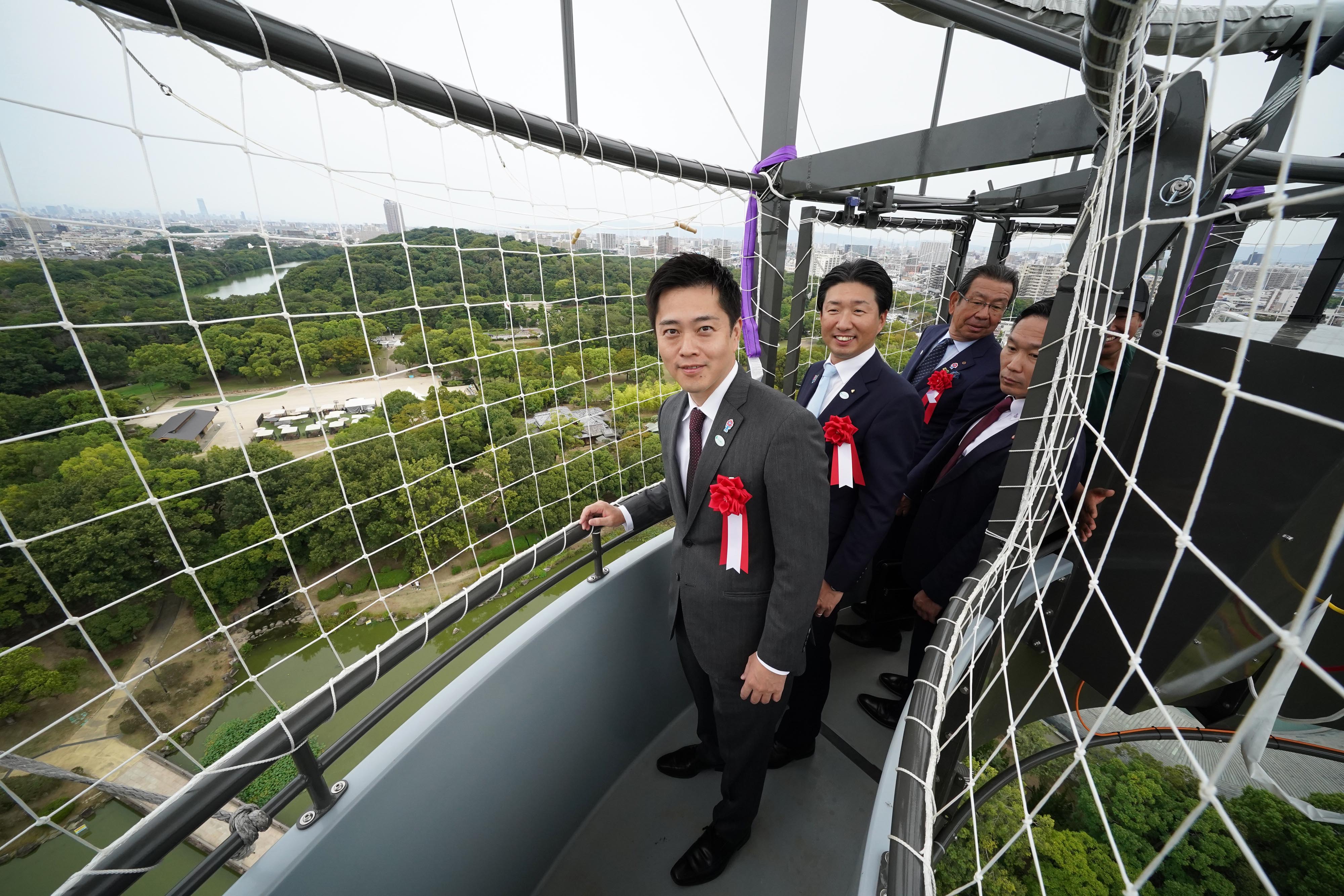 動画】仁徳天皇陵古墳を上空100mから眺めるガス気球 運航開始を前に