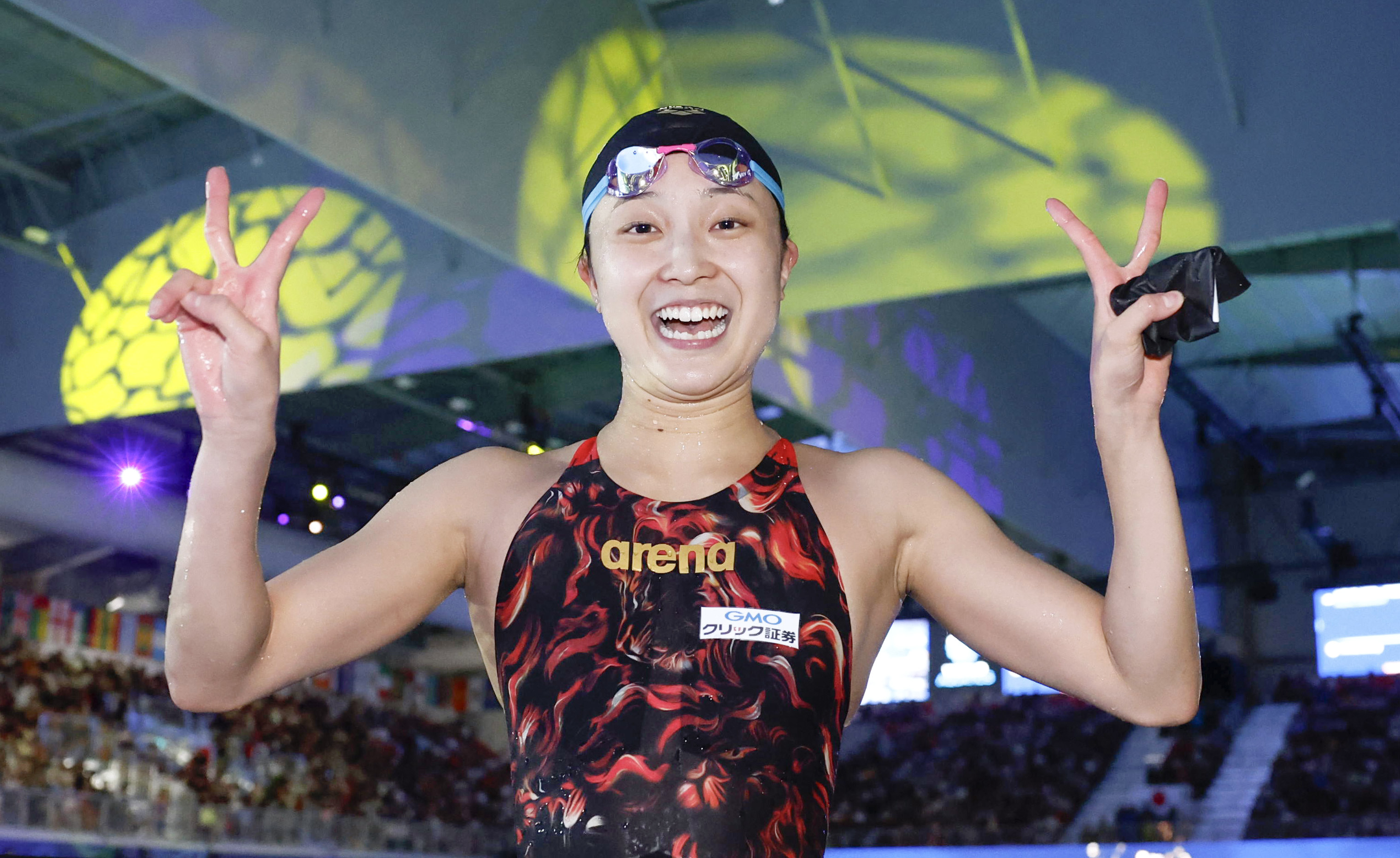 競泳女子400個メ、成田実生が銀メダル 小堀は7位 世界水泳選手権