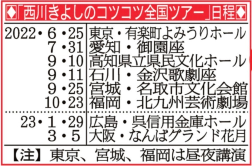 西川きよし ９年ぶり全国ツアー ５０組以上の吉本芸人引き連れ８都市１１公演 吉本興業１１０周年 ９カ月かけて行脚 サンスポ