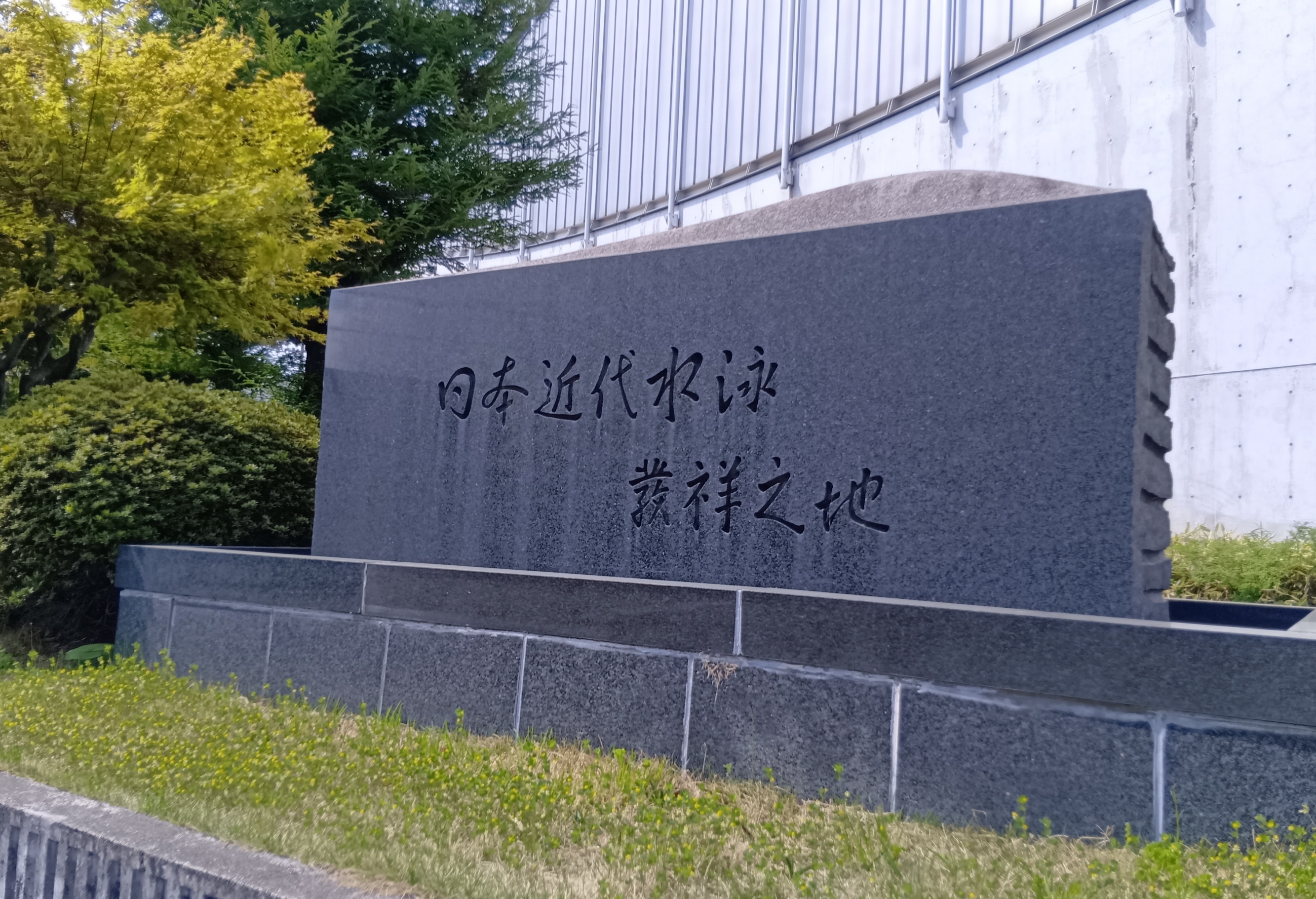 水泳ニッポン築いた伝説の教師と手掘りプール 大阪・茨木高校の石碑に