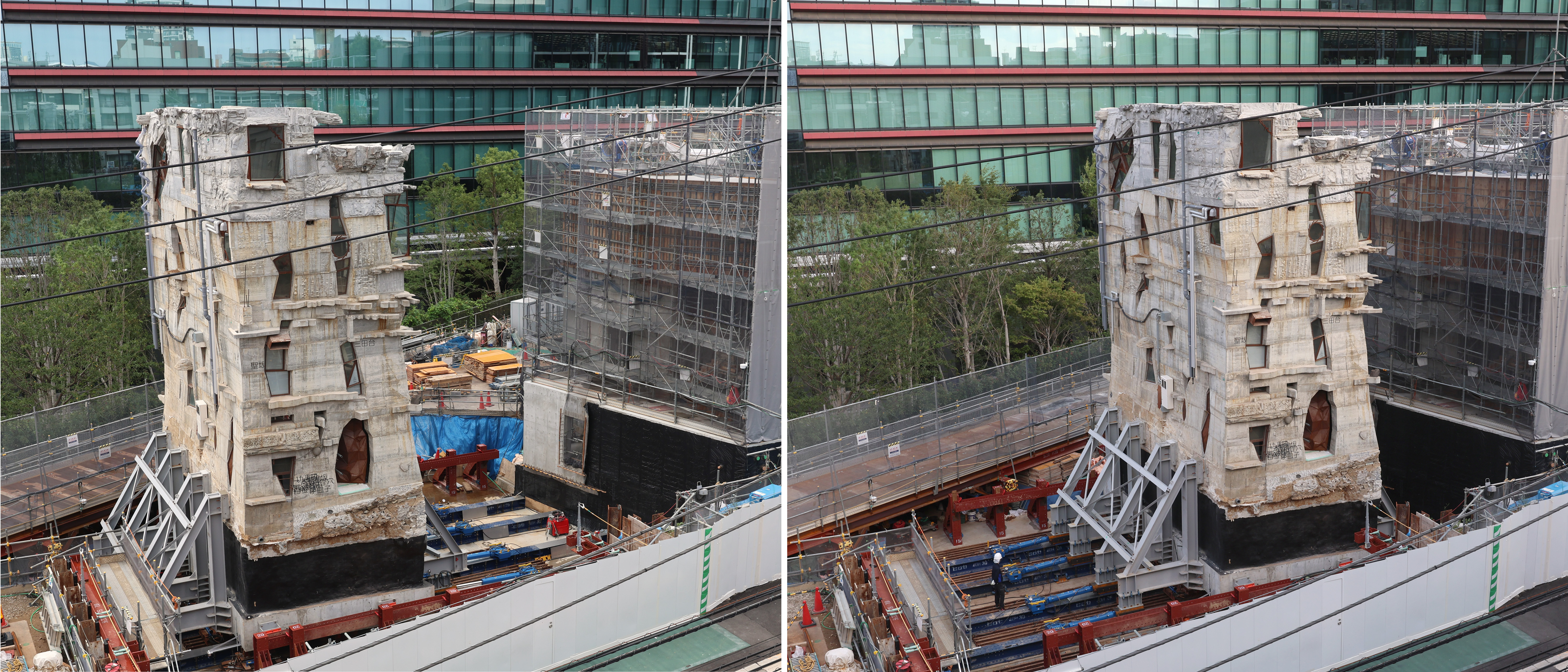 動画】東京のサグラダ・ファミリア「蟻鱒鳶ル」が約10メートル移動