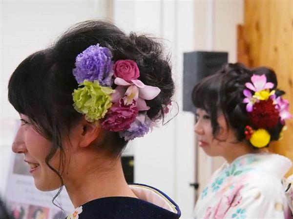 成人式や卒業式に生花の髪飾りはいかが 長野県が試行販売 1 2ページ 産経ニュース
