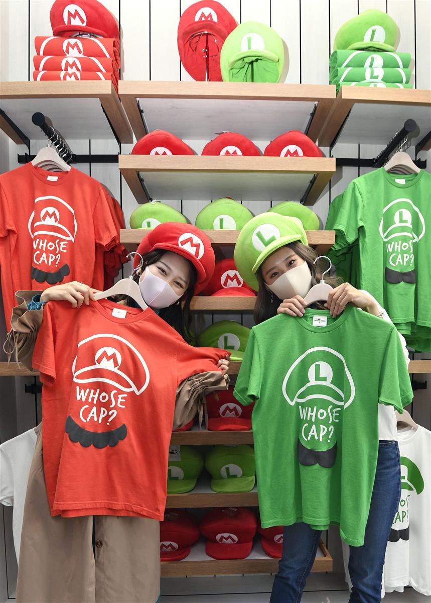 USJ 任天堂 スーパーマリオ Tシャツ 帽子マリオ＋ルイージ 2枚 