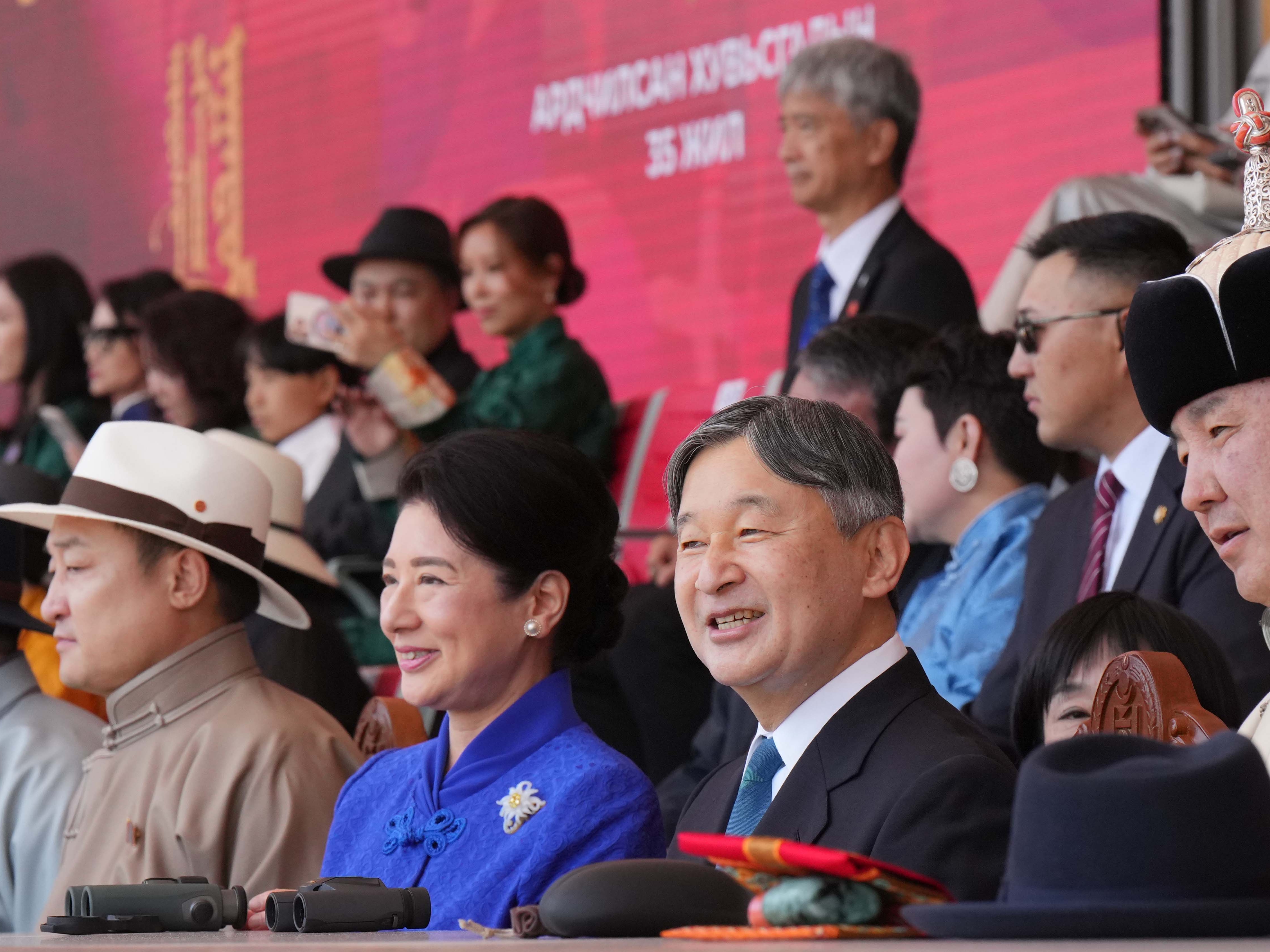 動画】両陛下、モンゴルの国民的大祭典「ナーダム」開会式にご臨席