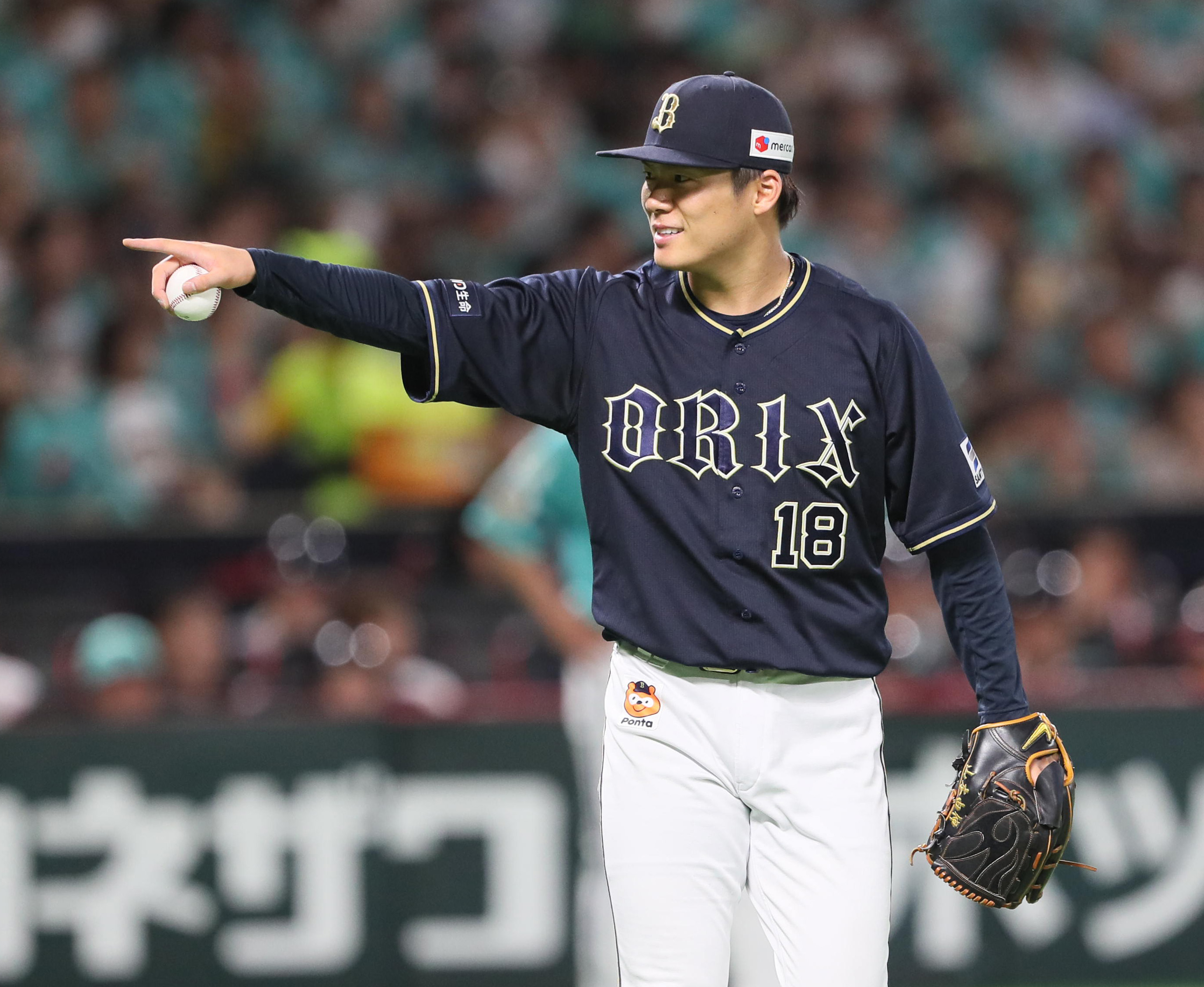 オリックスバファローズ 山本由伸？18番 選手実使用