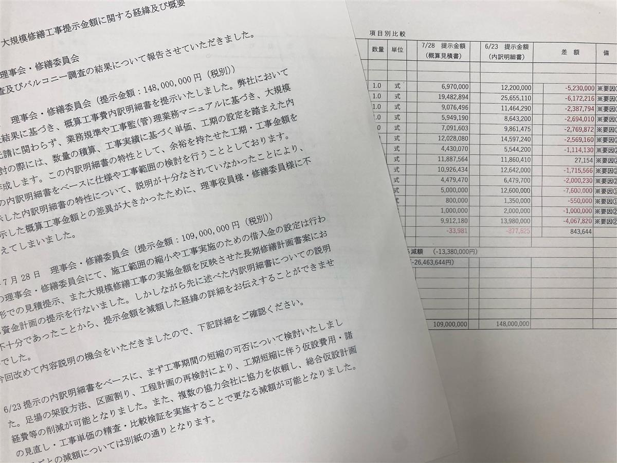 住宅クライシス】大規模修繕費、入札で1.6億円から4割抑制