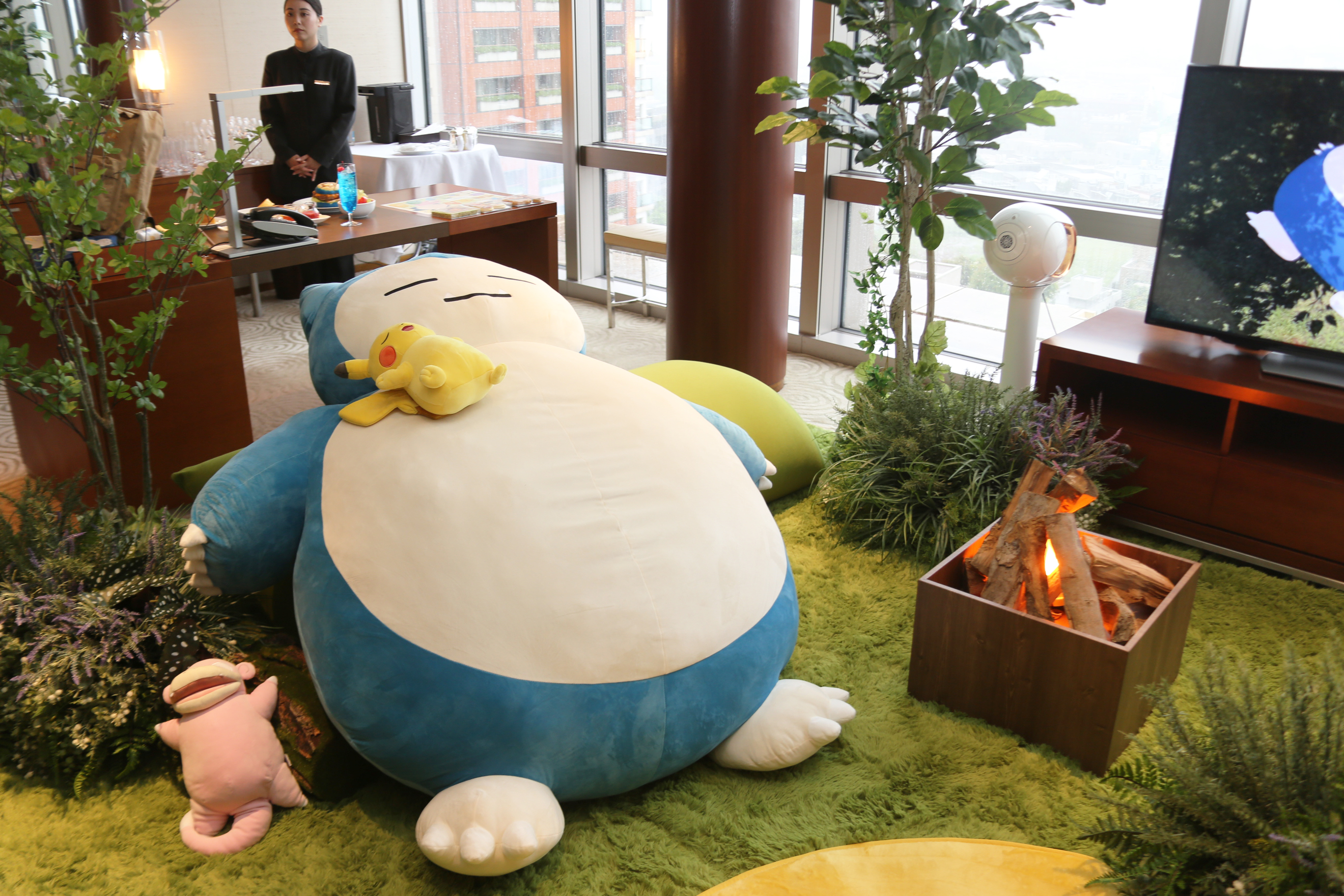 ポケモン　ランチョンマット　ポケモンスリープ　ホテル ポケモンスリープ』の世界へ没入体験!? カビゴンをイメージした