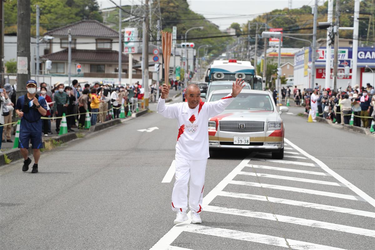 聖火リレー 大分でスーパーボランティア尾畠春夫さんが登場 サンスポ