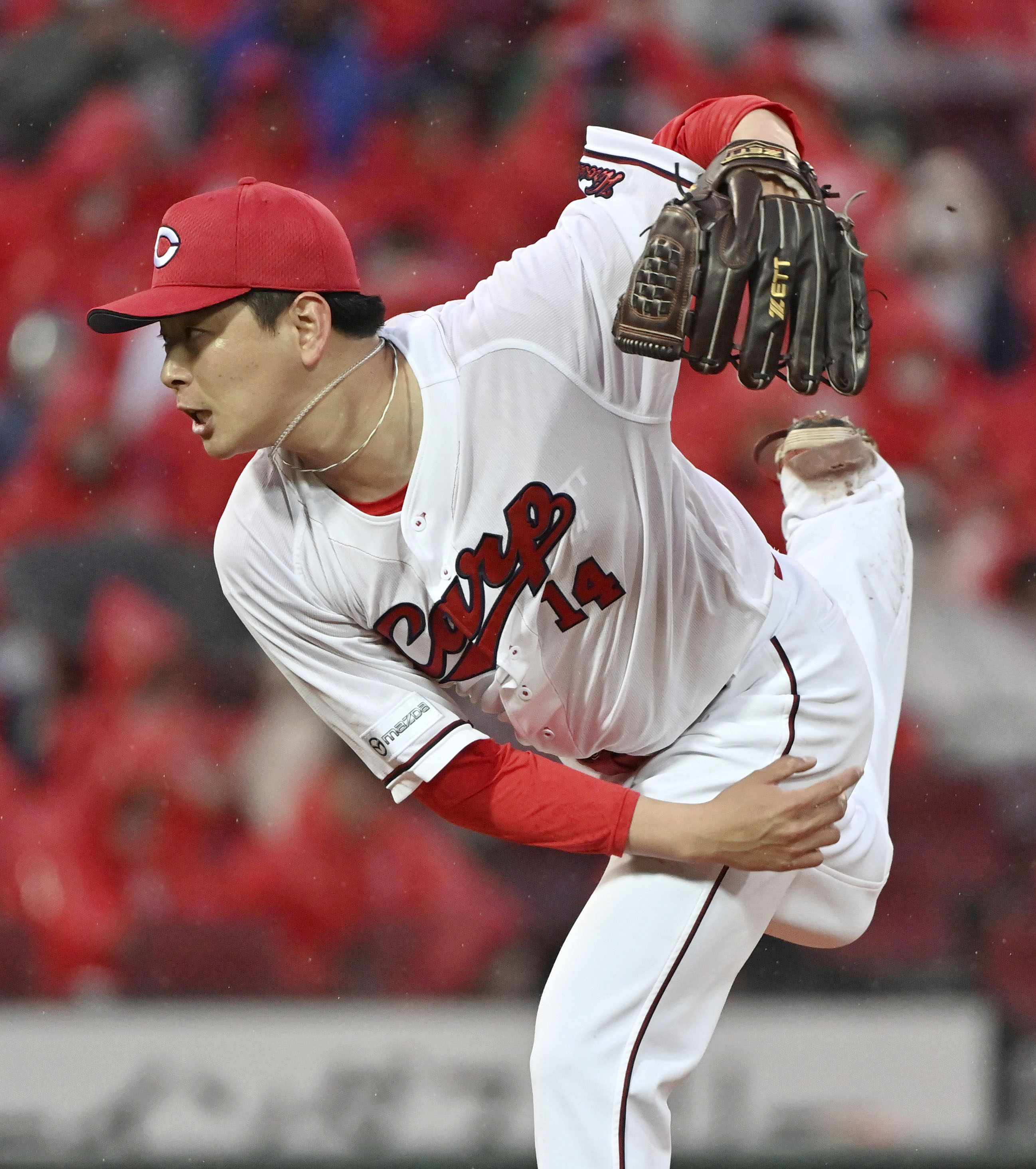広島・大瀬良が６回４安打無失点で２勝目　八回表終了で降雨コールドゲーム