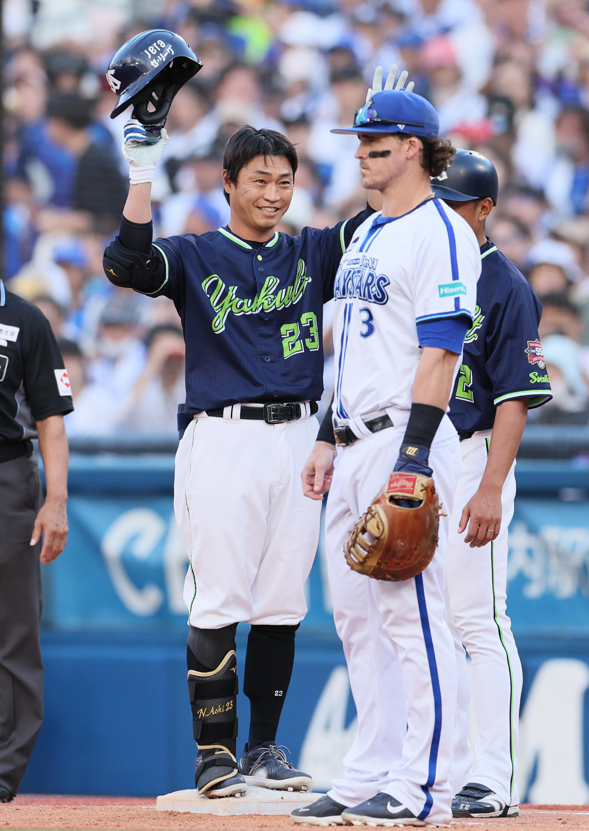 アディダス　リストバンド　野球　青木宣親　ヤクルト　スワローズ　引退 10/2 ヤクルトスワローズ 青木選手の引退試合にサンタナ選手から
